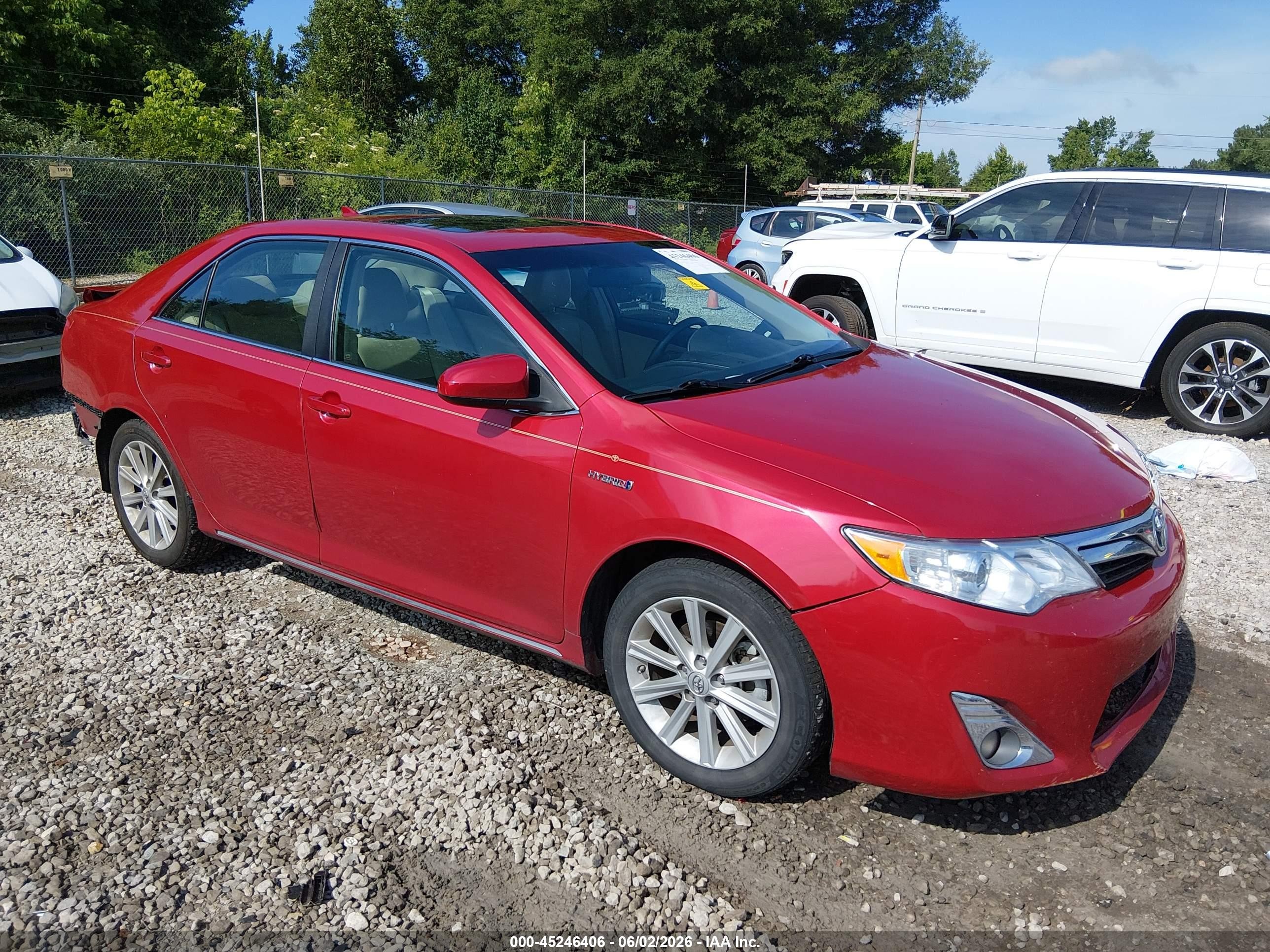 2012 Toyota Camry Hybrid Xle Red vin: 4T1BD1FK3CU043526