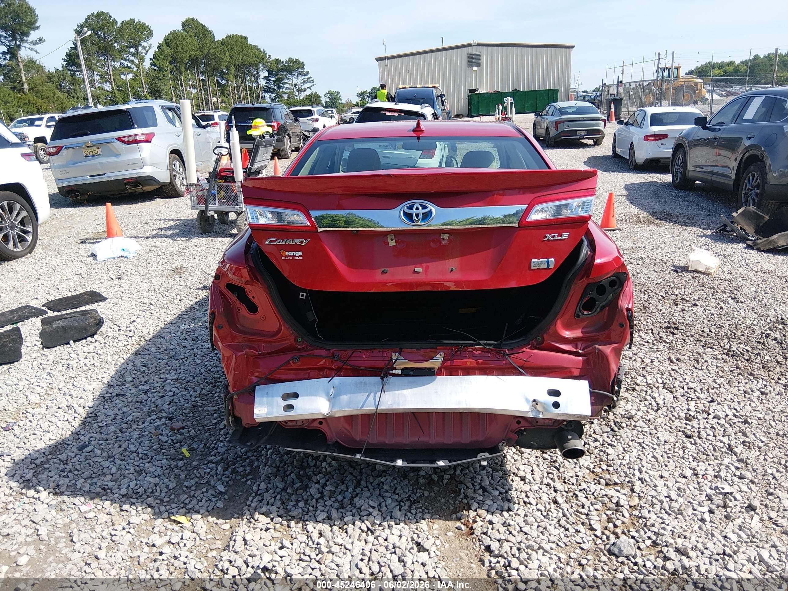 2012 Toyota Camry Hybrid Xle Red vin: 4T1BD1FK3CU043526