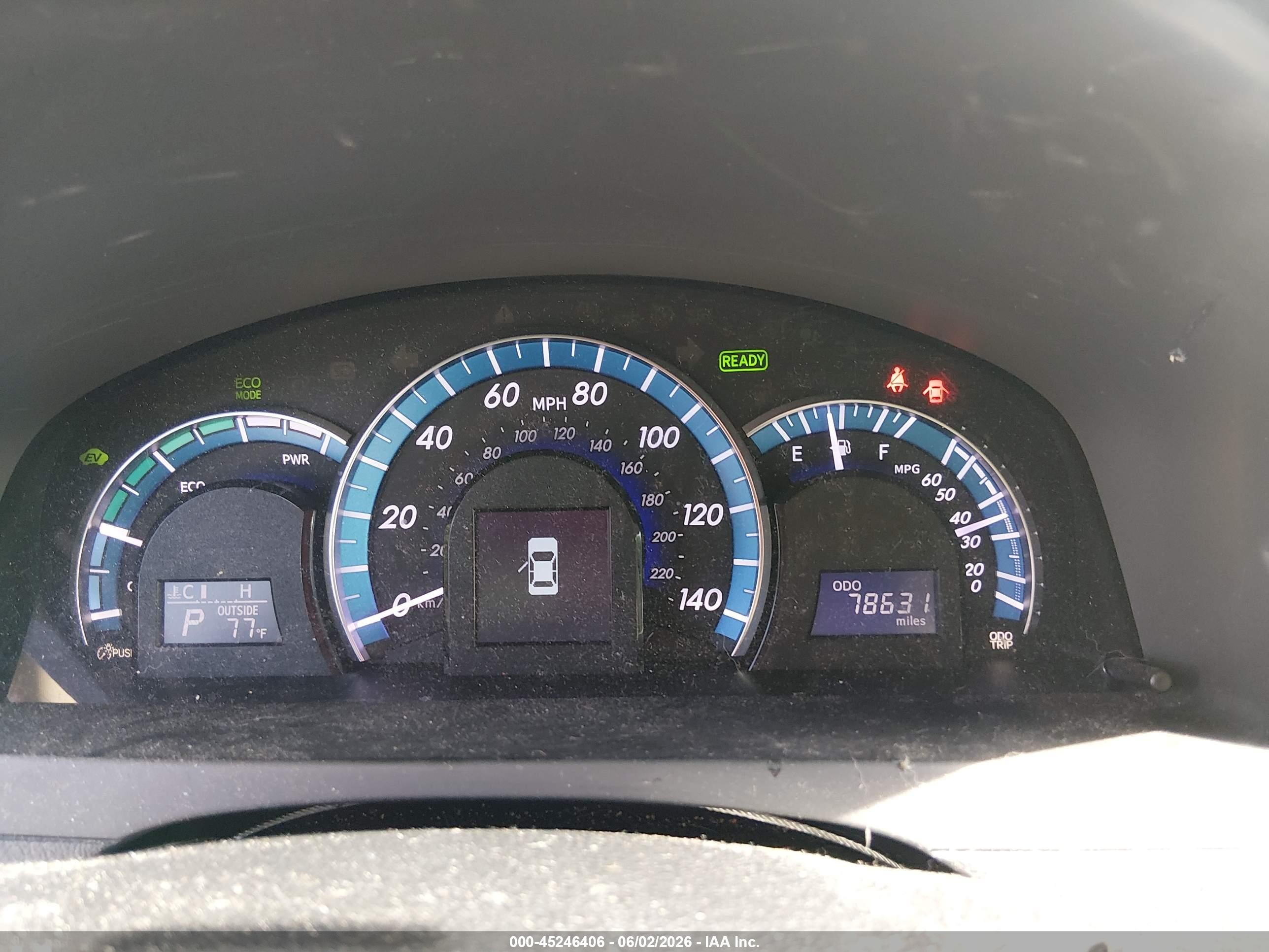 2012 Toyota Camry Hybrid Xle Red vin: 4T1BD1FK3CU043526