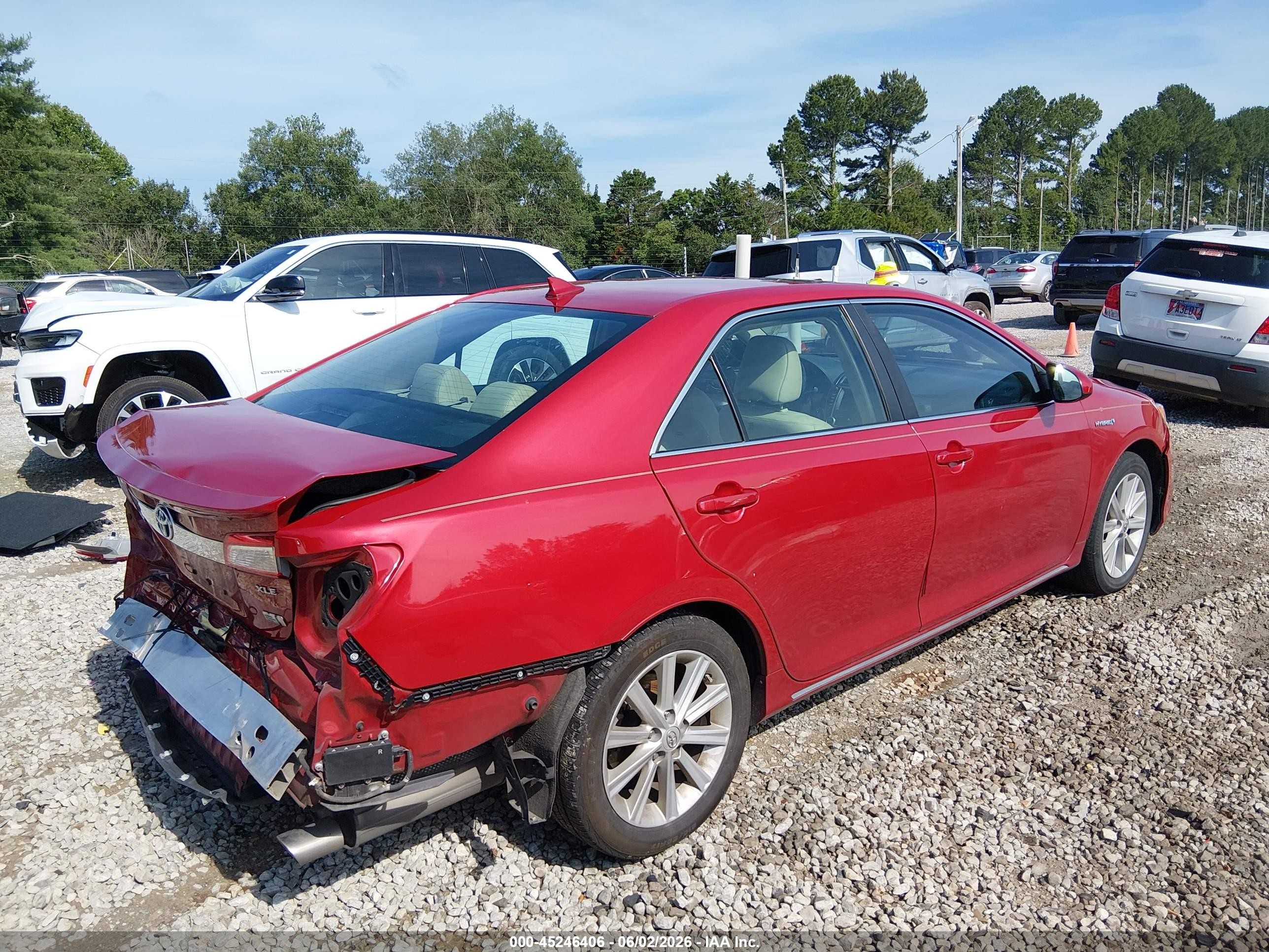 2012 Toyota Camry Hybrid Xle Red vin: 4T1BD1FK3CU043526