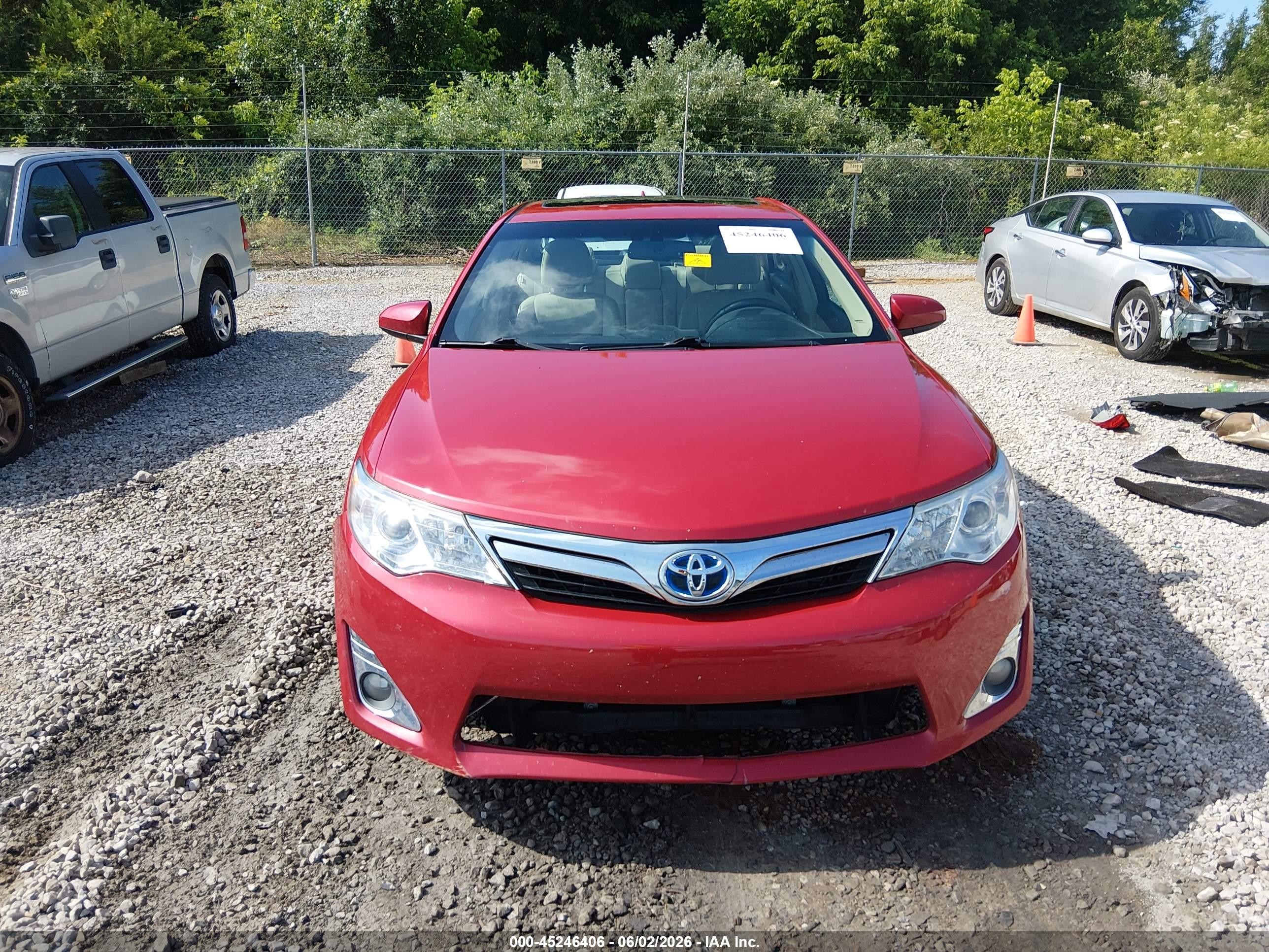 2012 Toyota Camry Hybrid Xle Red vin: 4T1BD1FK3CU043526