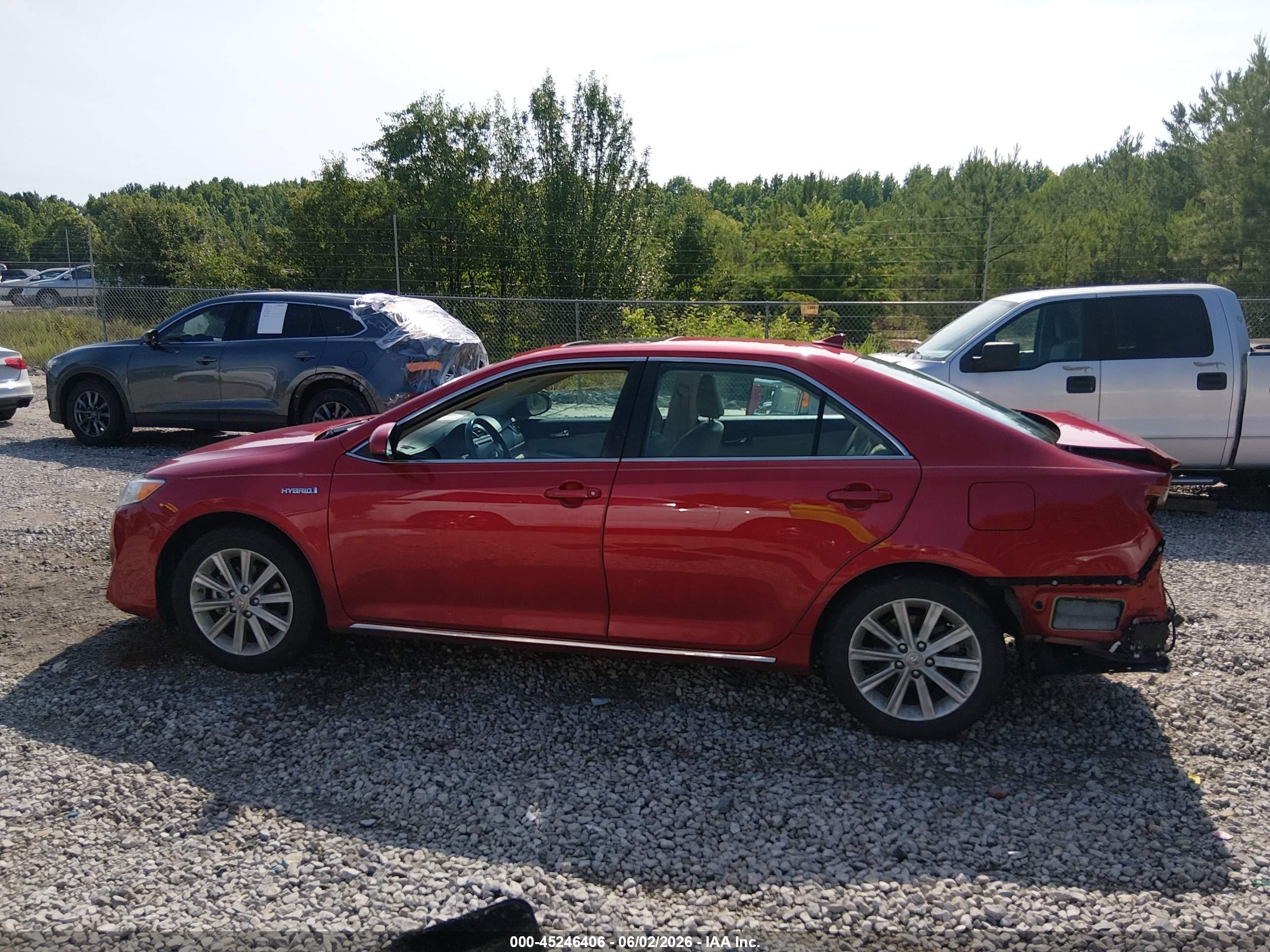 2012 Toyota Camry Hybrid Xle Red vin: 4T1BD1FK3CU043526
