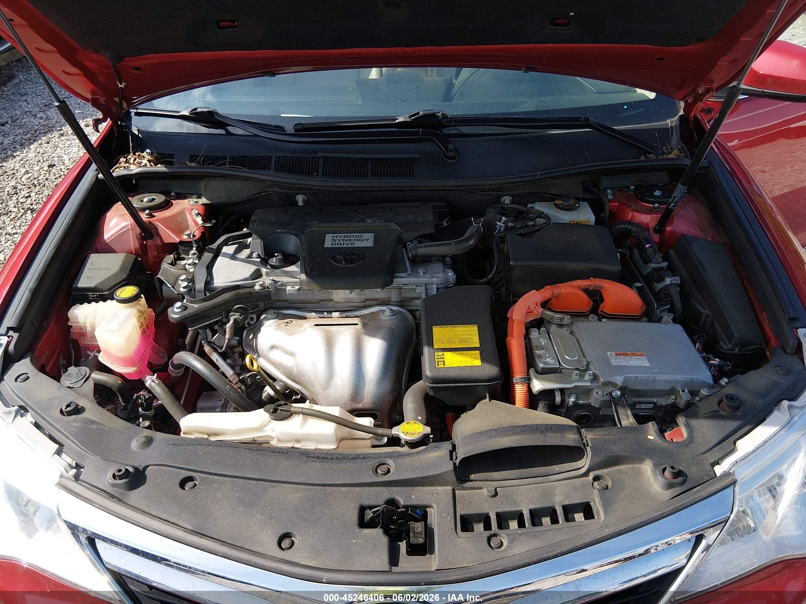 2012 Toyota Camry Hybrid Xle Red vin: 4T1BD1FK3CU043526