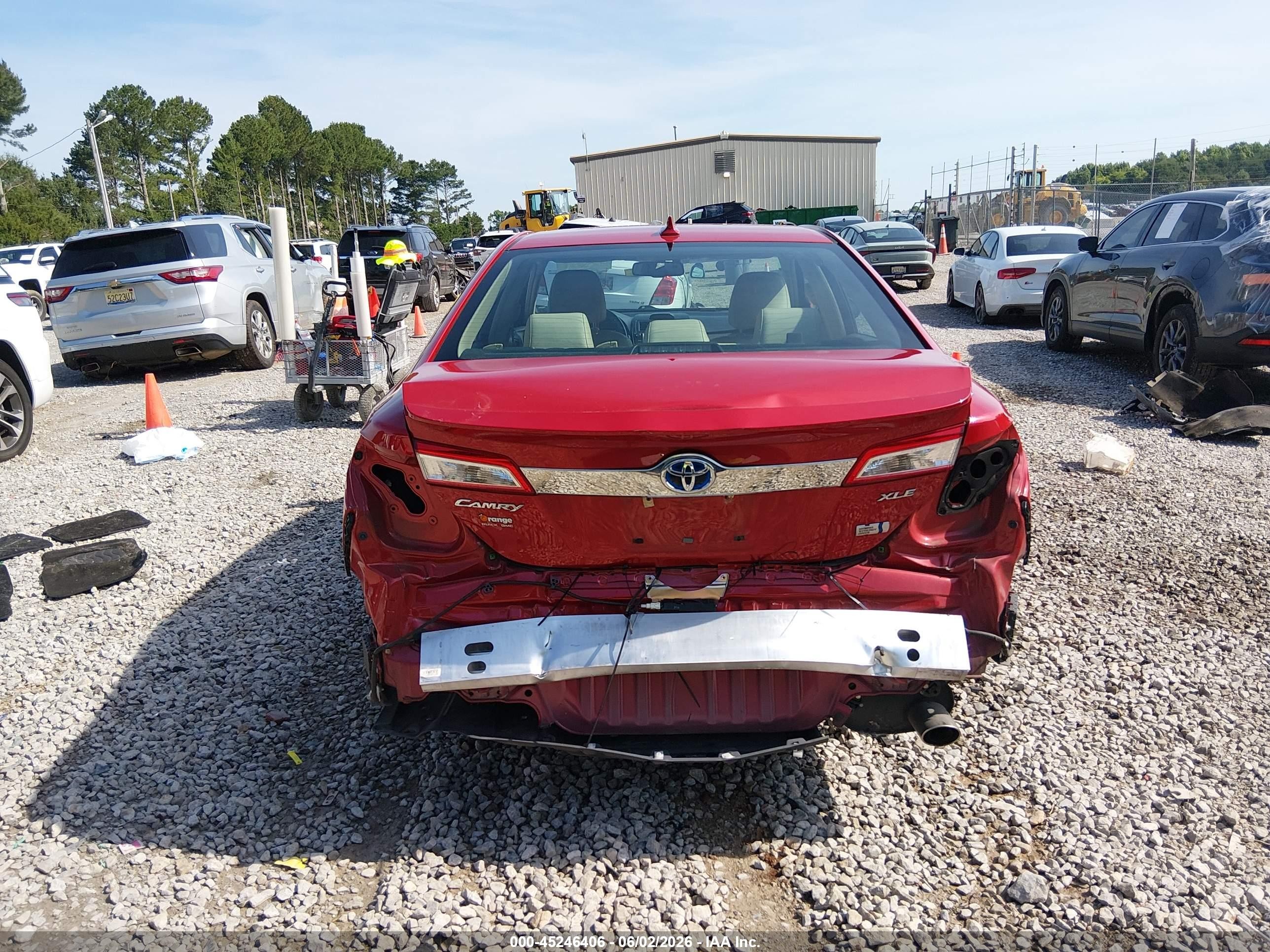 2012 Toyota Camry Hybrid Xle Red vin: 4T1BD1FK3CU043526