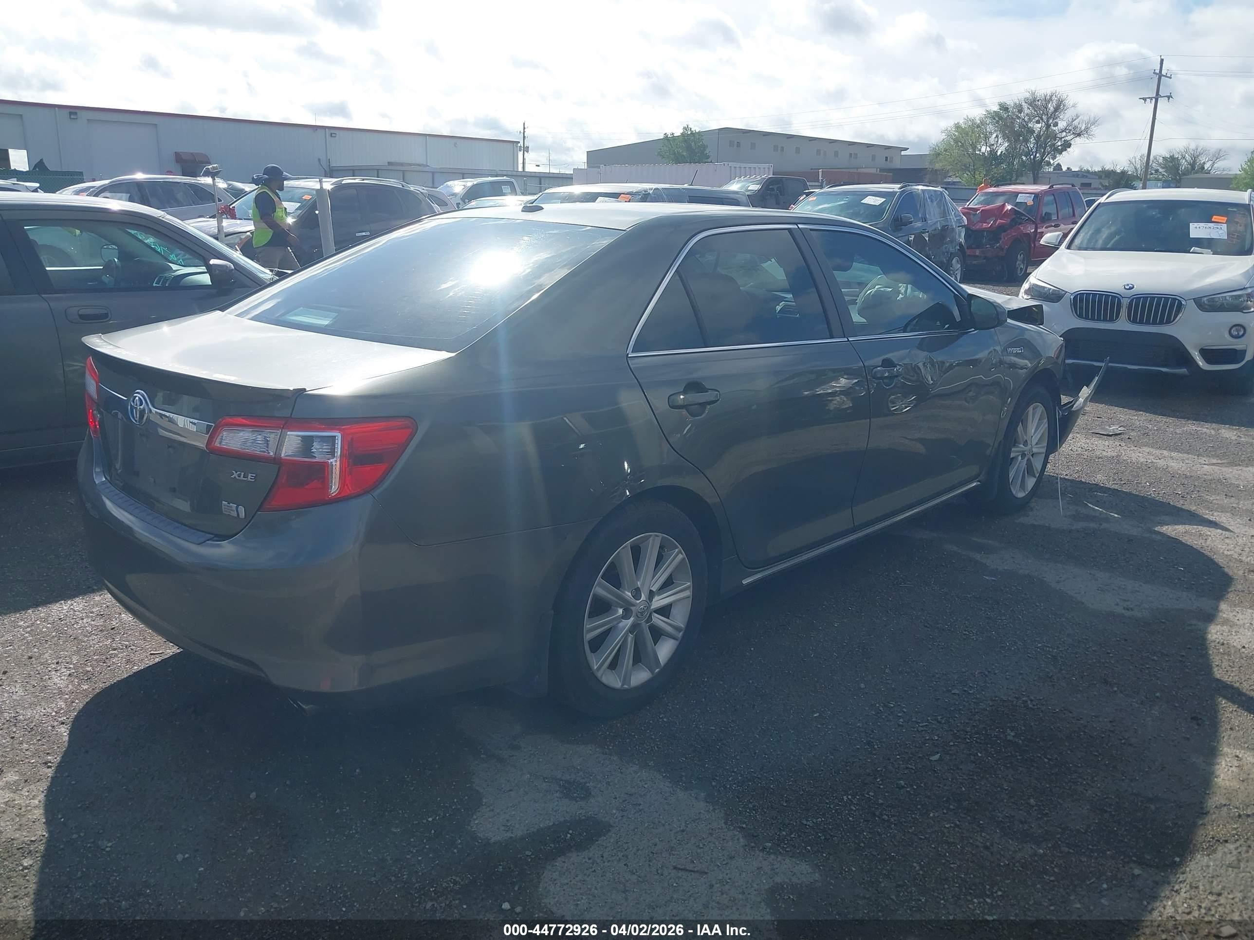 2012 Toyota Camry Hybrid Xle Gray vin: 4T1BD1FK3CU045440