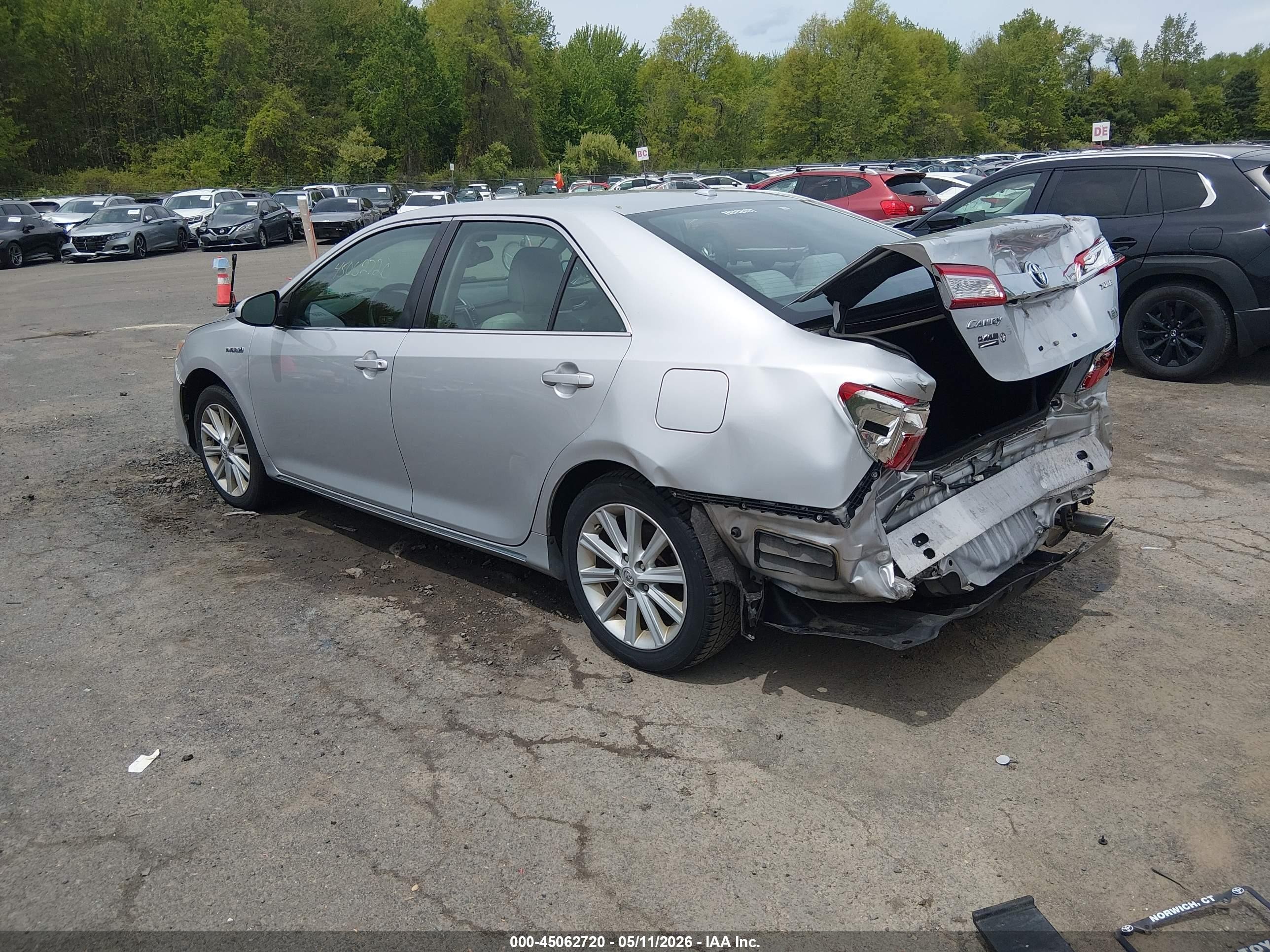 2012 Toyota Camry Hybrid Xle Серебряный vin: 4T1BD1FK3CU050251