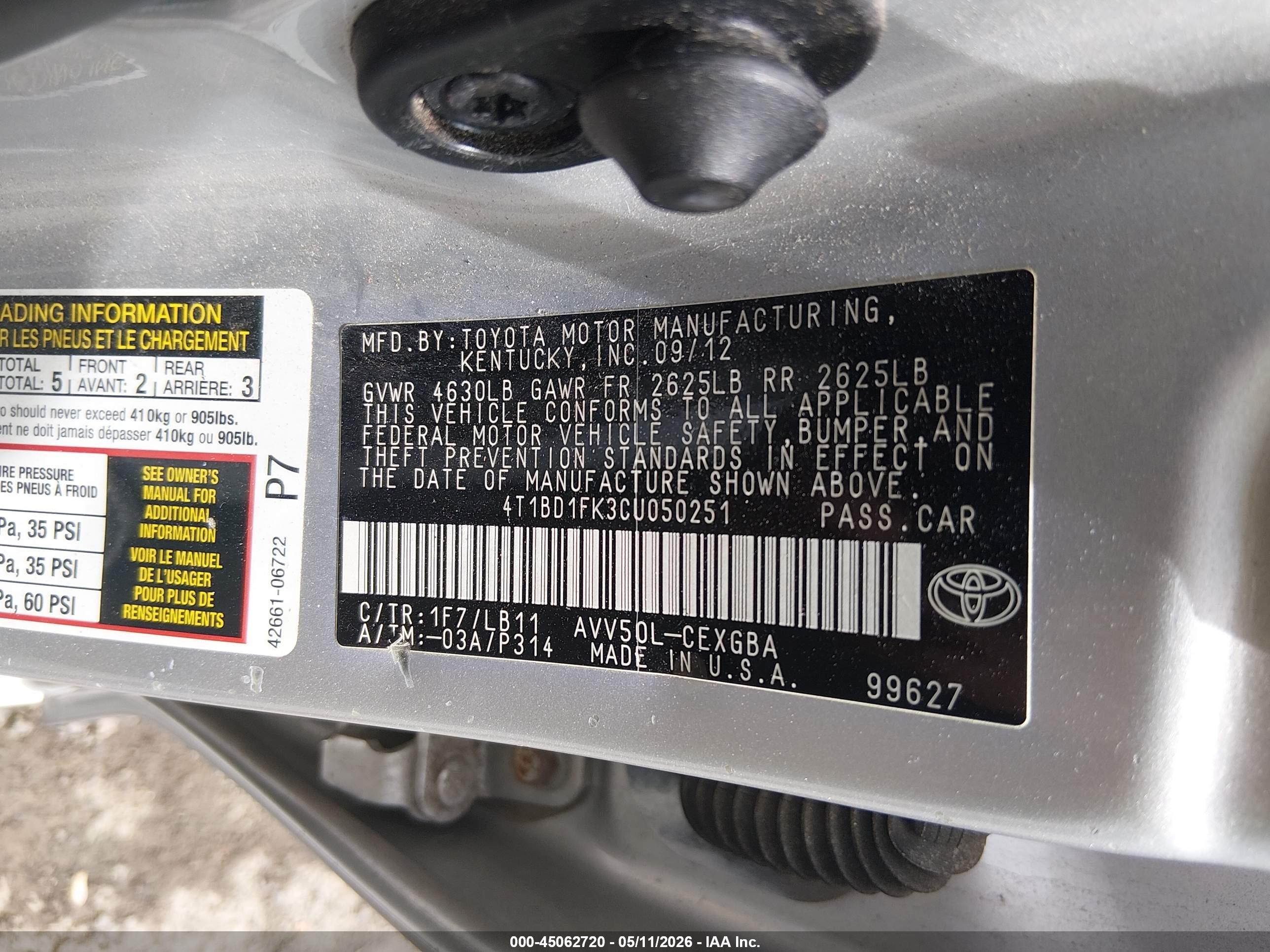 2012 Toyota Camry Hybrid Xle Серебряный vin: 4T1BD1FK3CU050251