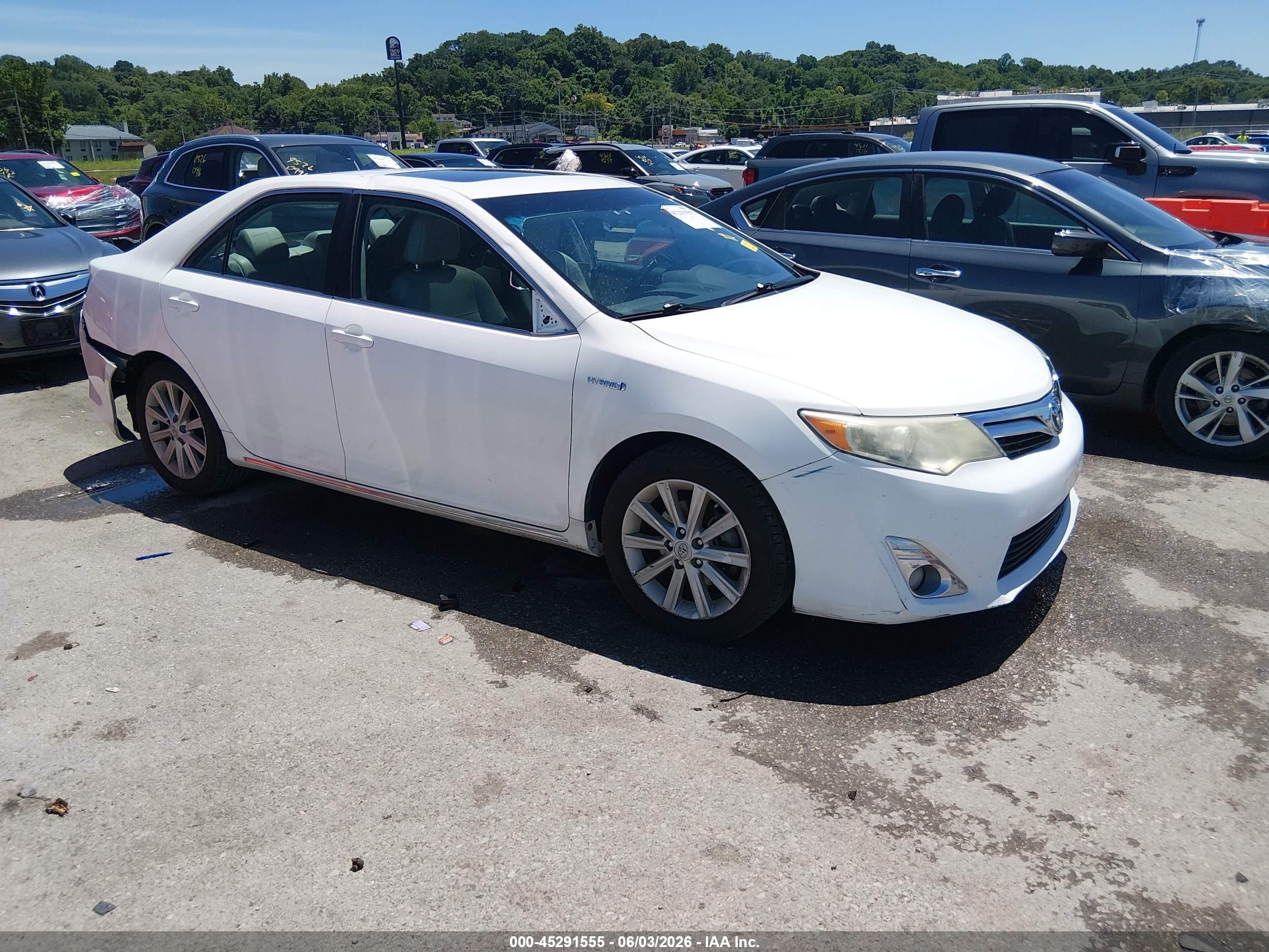 2012 Toyota Camry Hybrid Xle White vin: 4T1BD1FK3CU053201