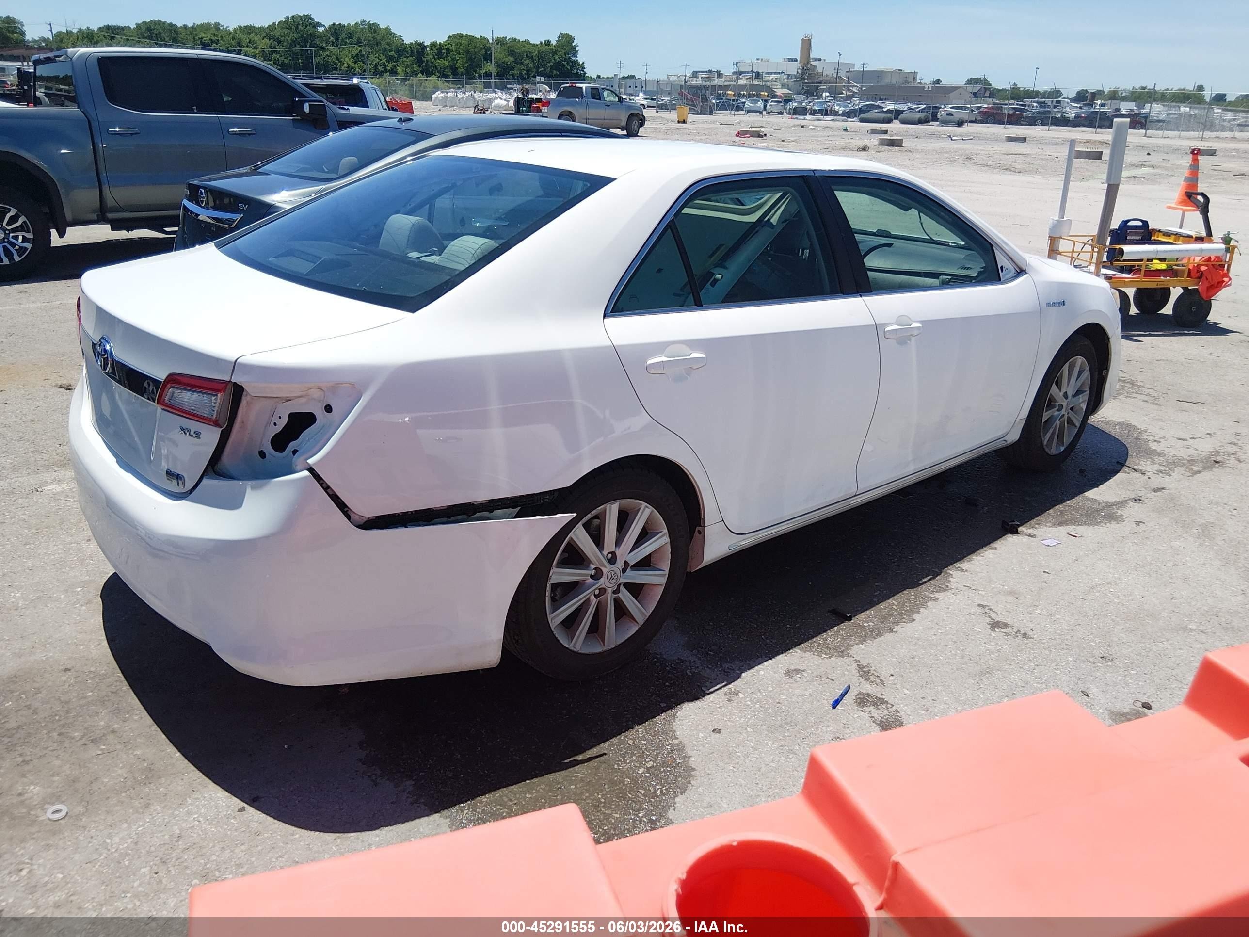 2012 Toyota Camry Hybrid Xle White vin: 4T1BD1FK3CU053201