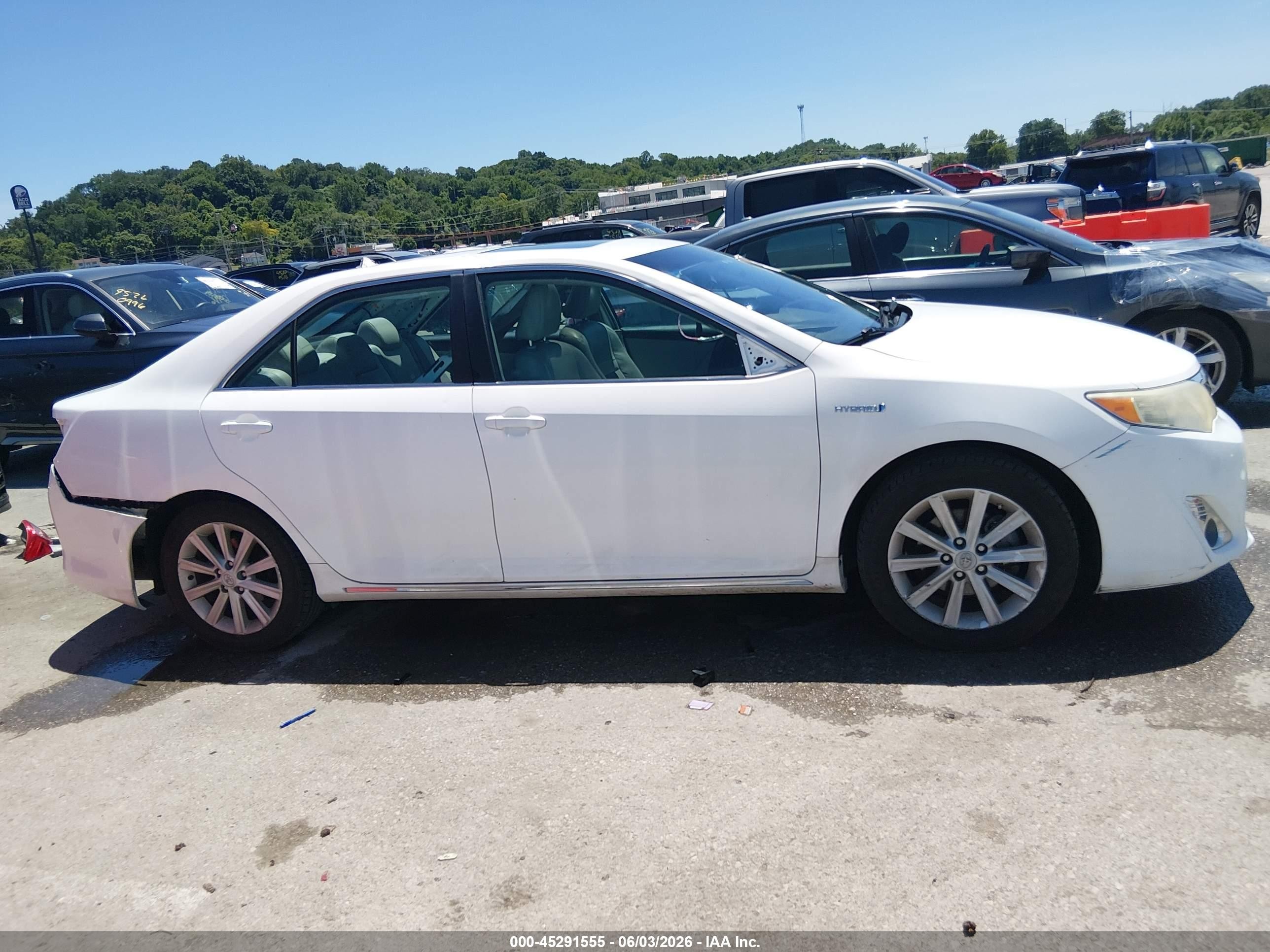 2012 Toyota Camry Hybrid Xle White vin: 4T1BD1FK3CU053201