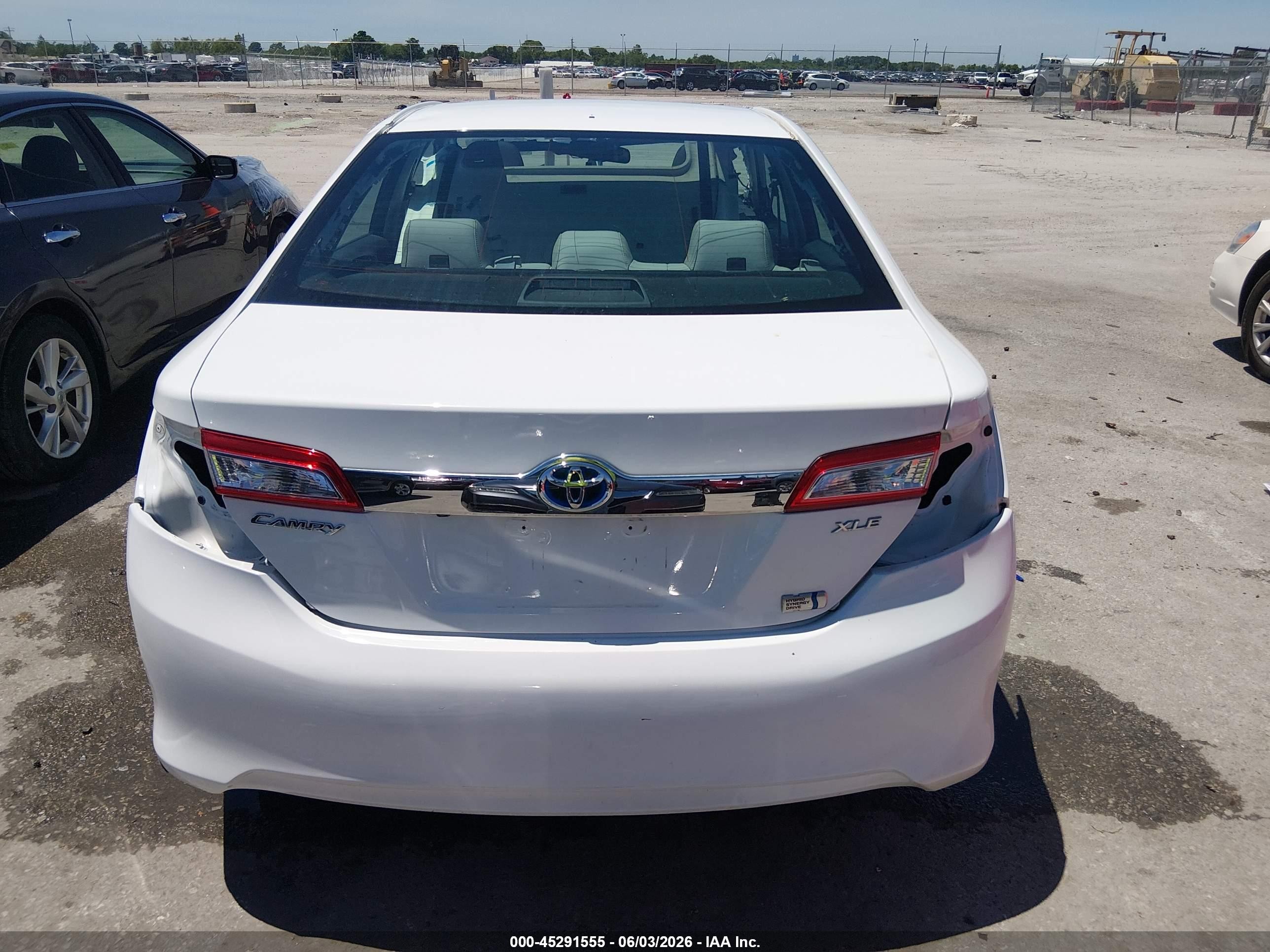2012 Toyota Camry Hybrid Xle White vin: 4T1BD1FK3CU053201