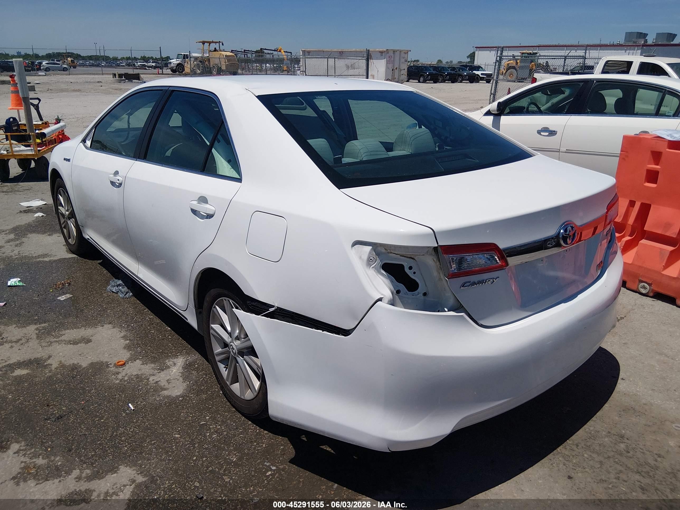 2012 Toyota Camry Hybrid Xle White vin: 4T1BD1FK3CU053201