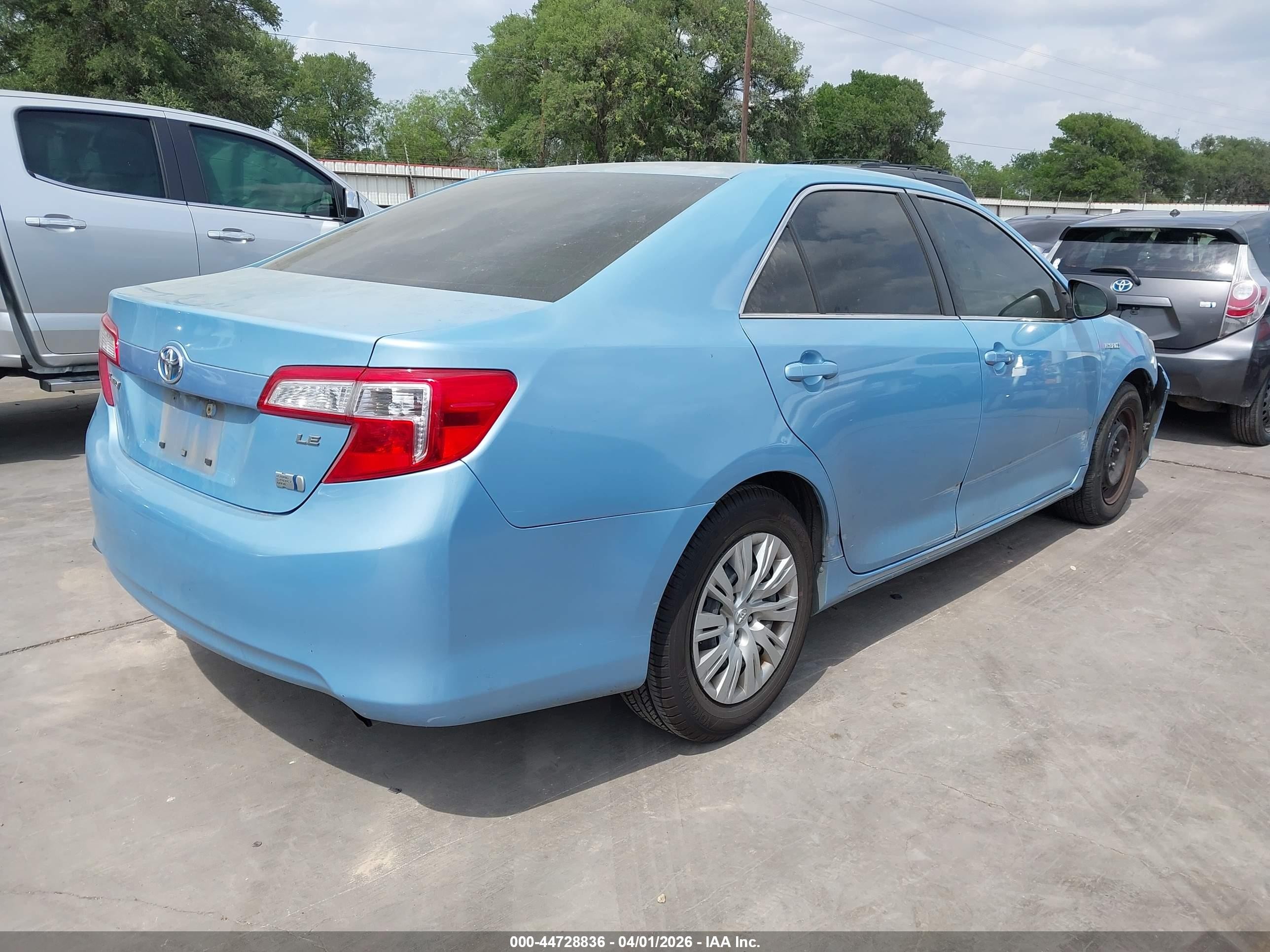 2012 Toyota Camry Hybrid Le Light Blue vin: 4T1BD1FK3CU054249