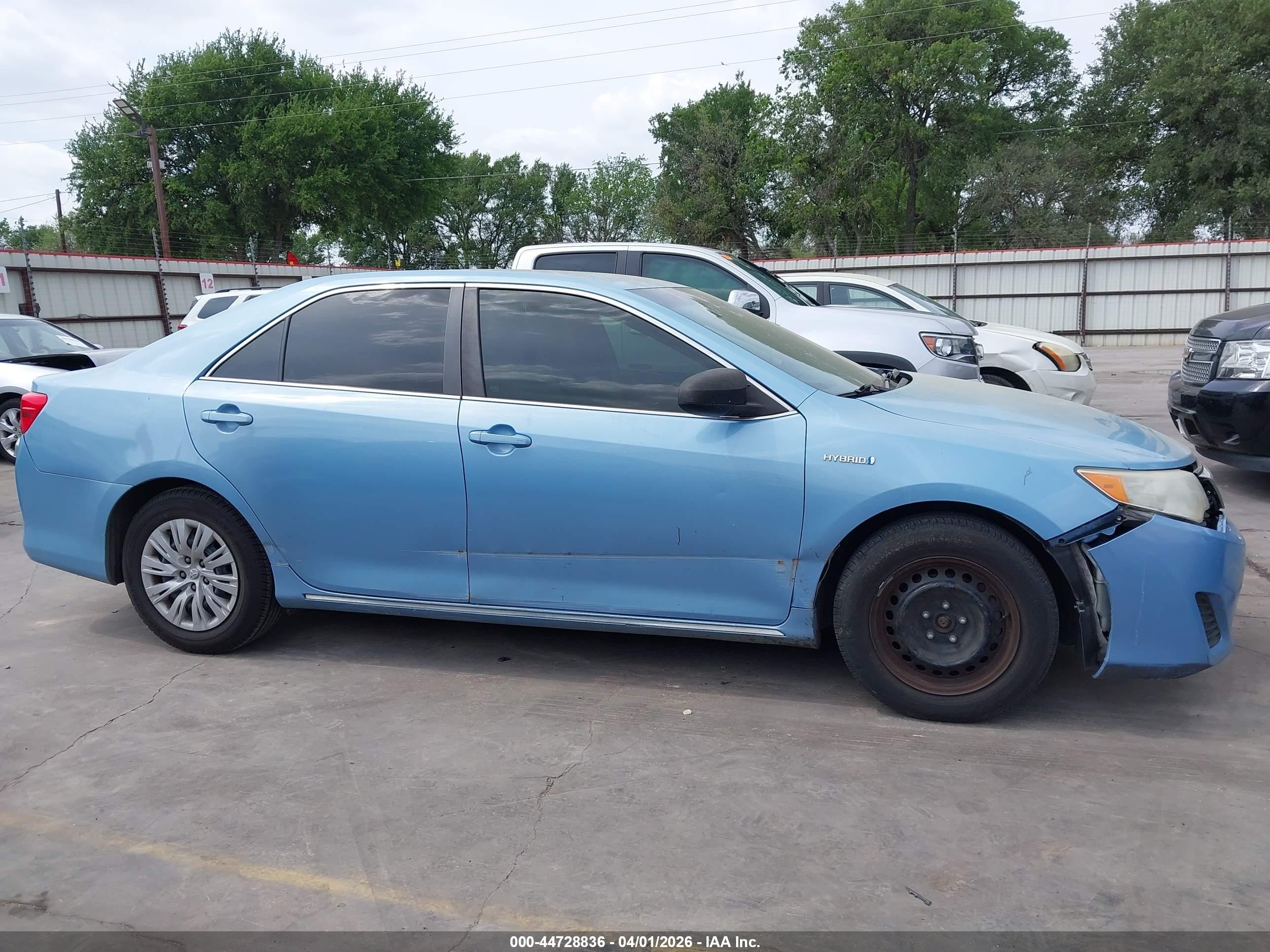 2012 Toyota Camry Hybrid Le Light Blue vin: 4T1BD1FK3CU054249