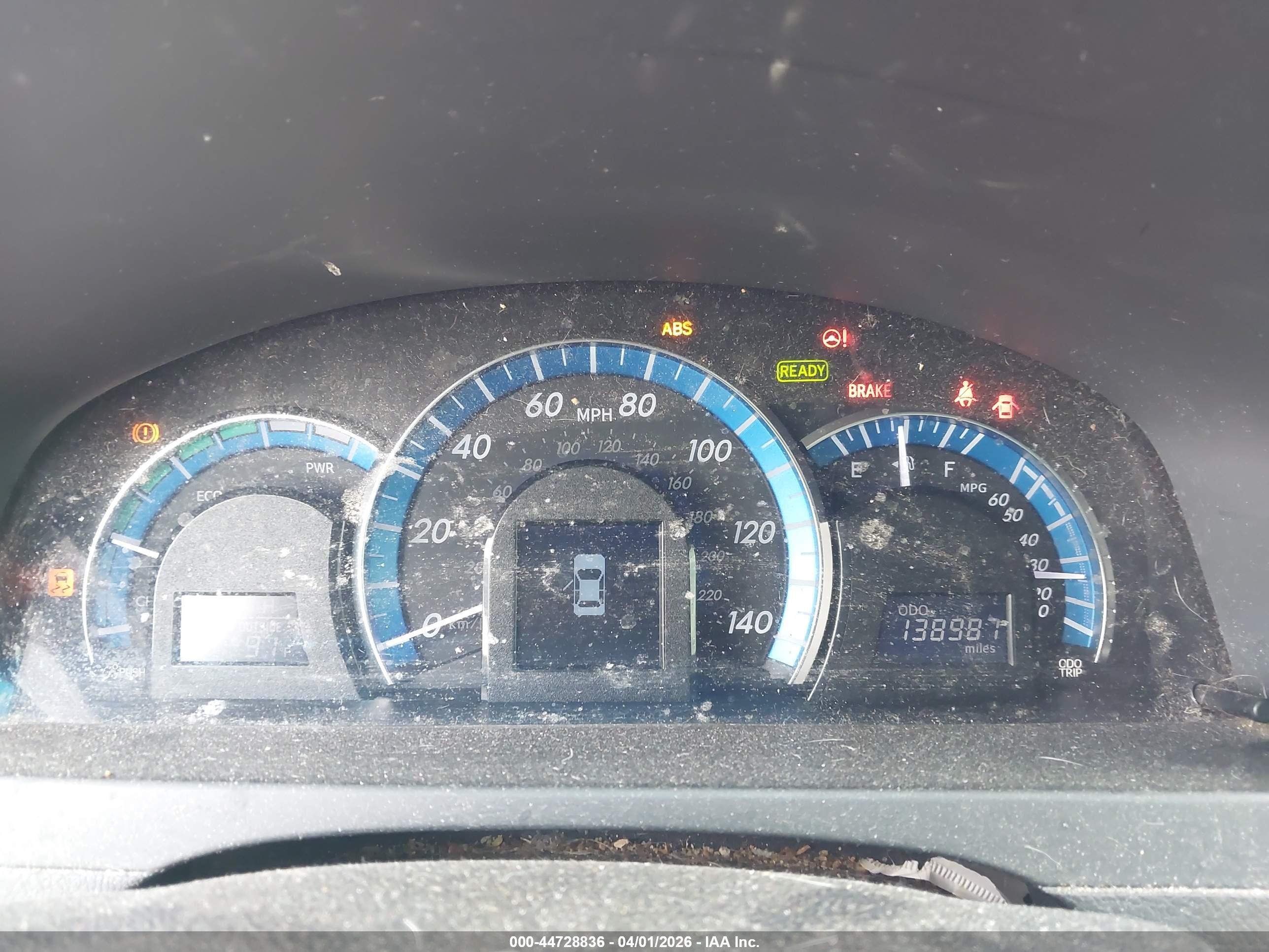 2012 Toyota Camry Hybrid Le Light Blue vin: 4T1BD1FK3CU054249