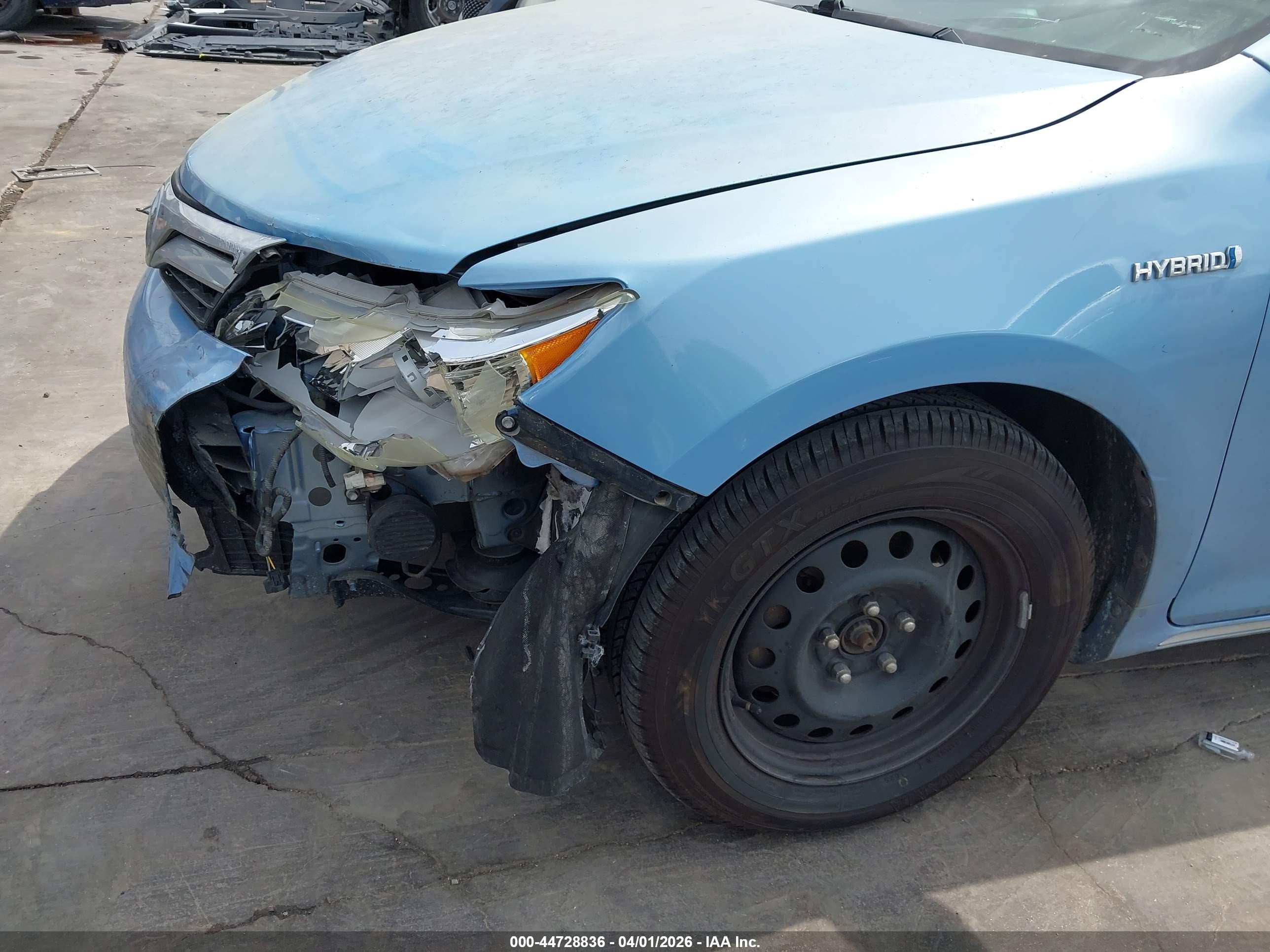 2012 Toyota Camry Hybrid Le Light Blue vin: 4T1BD1FK3CU054249