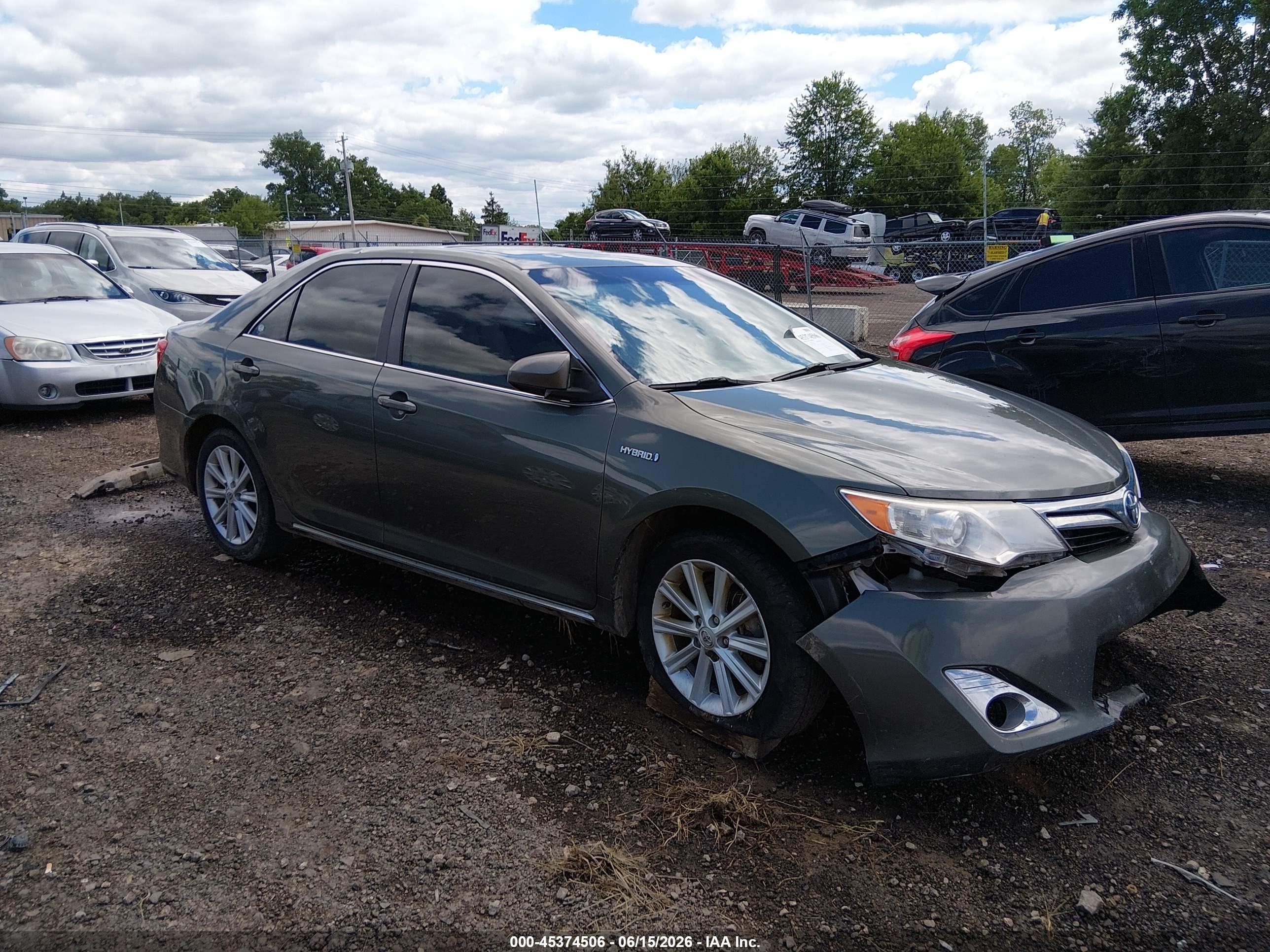 2012 Toyota Camry Hybrid Xle Gray vin: 4T1BD1FK3CU056194