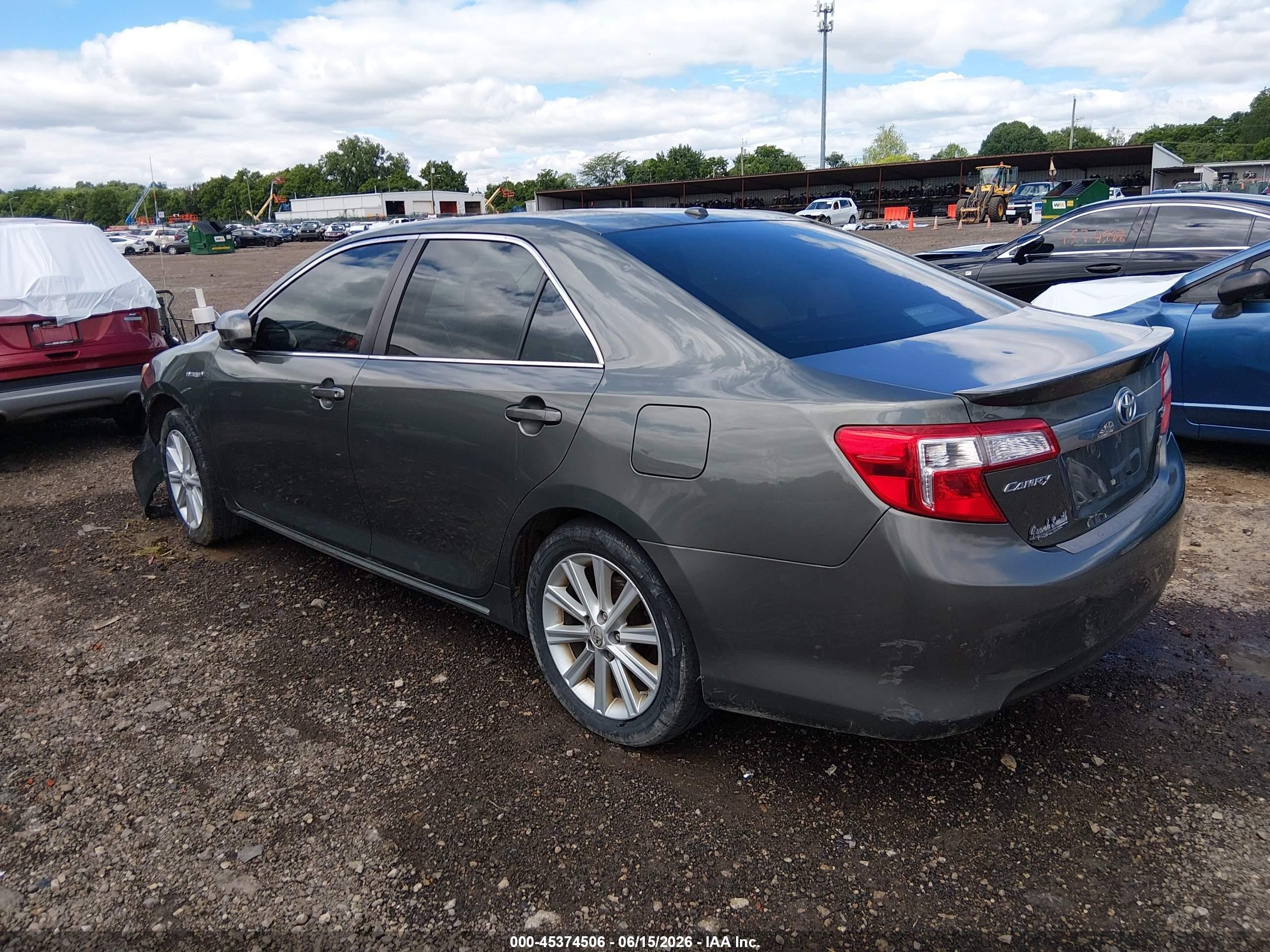 2012 Toyota Camry Hybrid Xle Gray vin: 4T1BD1FK3CU056194