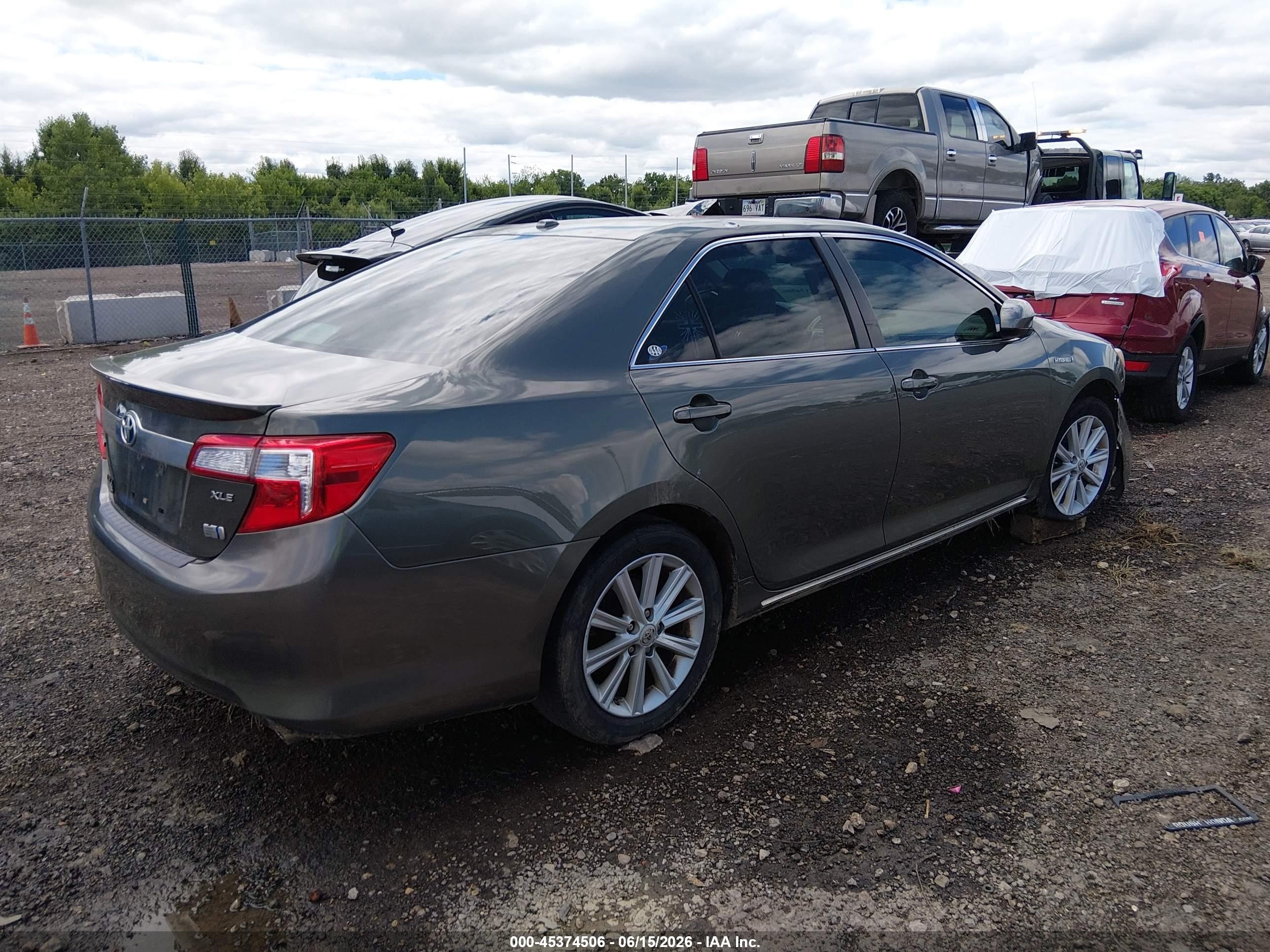 2012 Toyota Camry Hybrid Xle Gray vin: 4T1BD1FK3CU056194