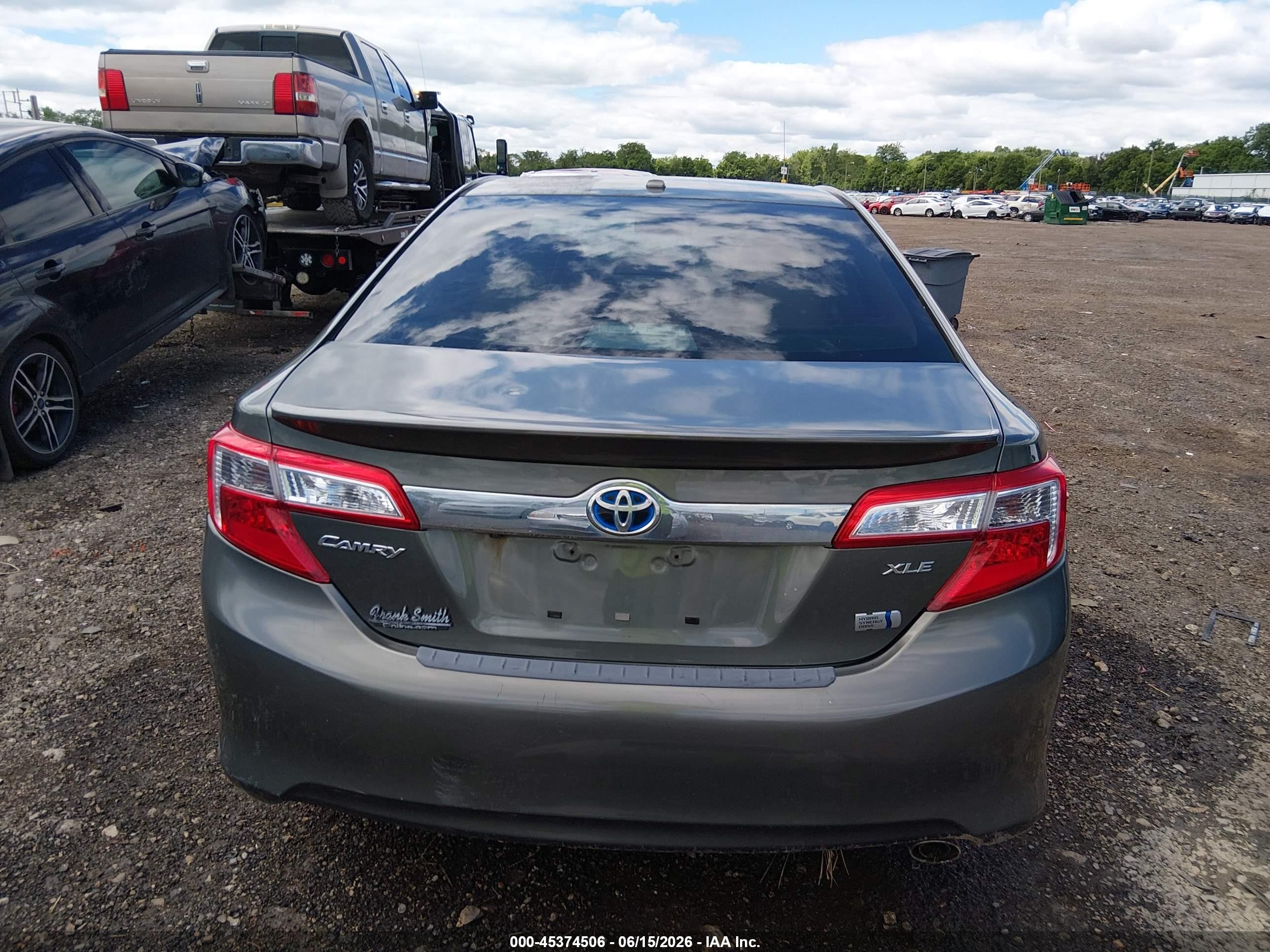 2012 Toyota Camry Hybrid Xle Gray vin: 4T1BD1FK3CU056194