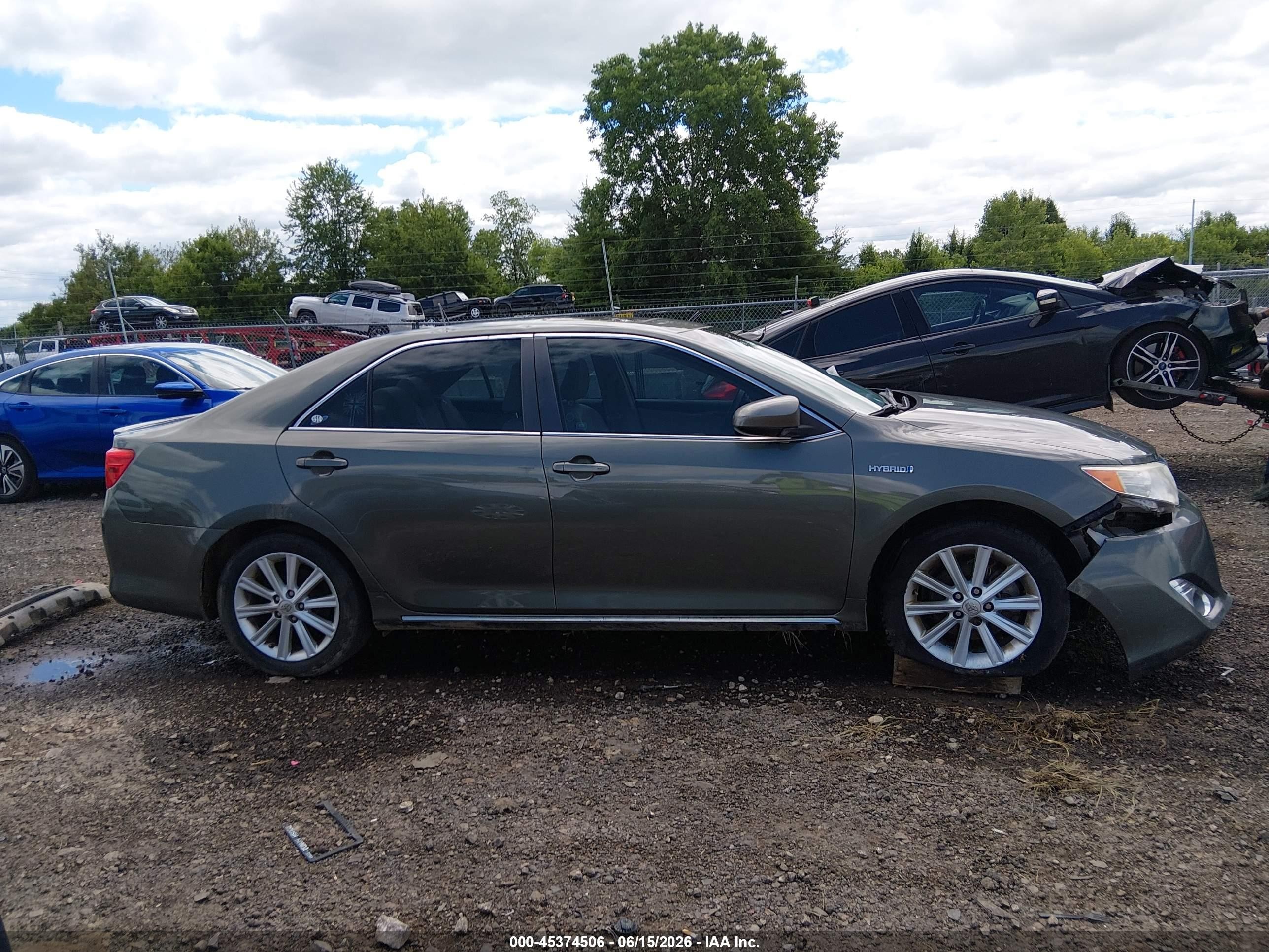 2012 Toyota Camry Hybrid Xle Gray vin: 4T1BD1FK3CU056194