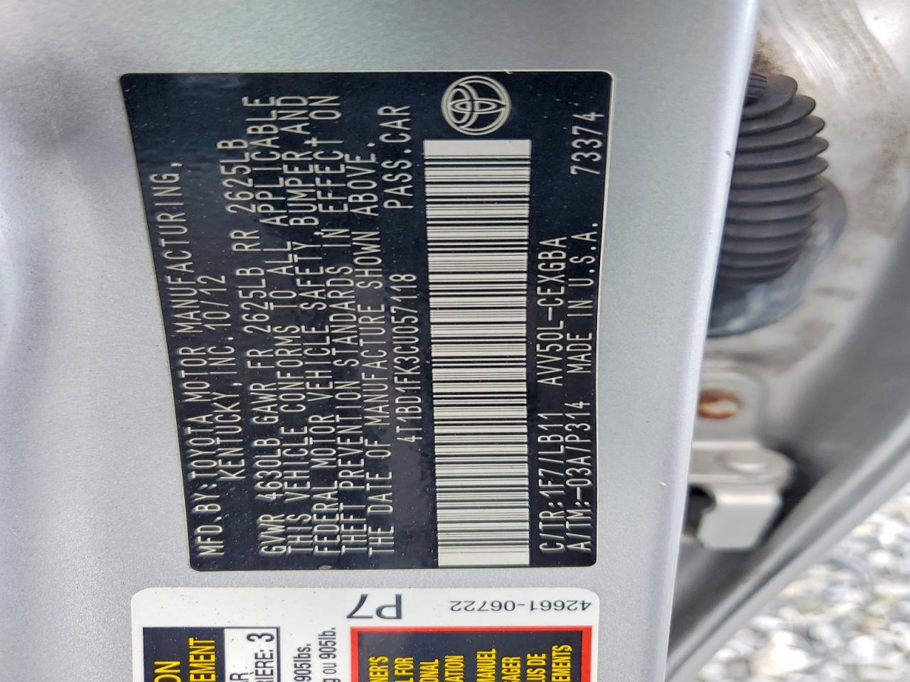 2012 Toyota Camry Hybrid Xle Silver vin: 4T1BD1FK3CU057118
