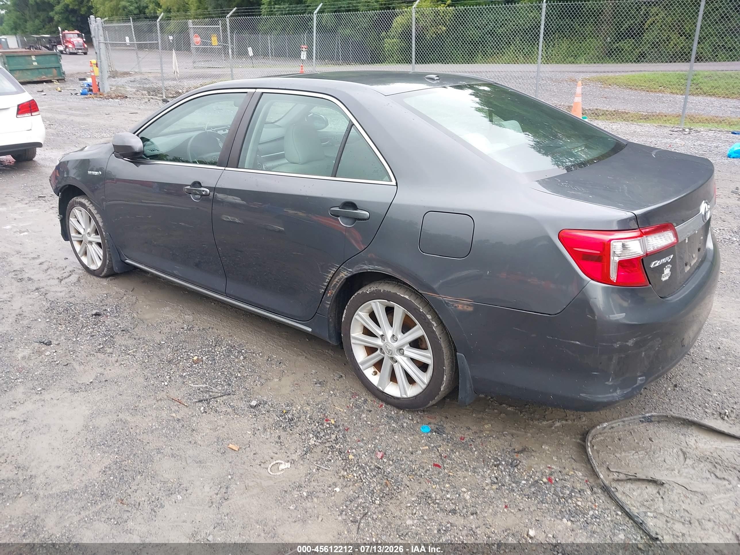 2012 Toyota Camry Hybrid Xle Gray vin: 4T1BD1FK3CU058821