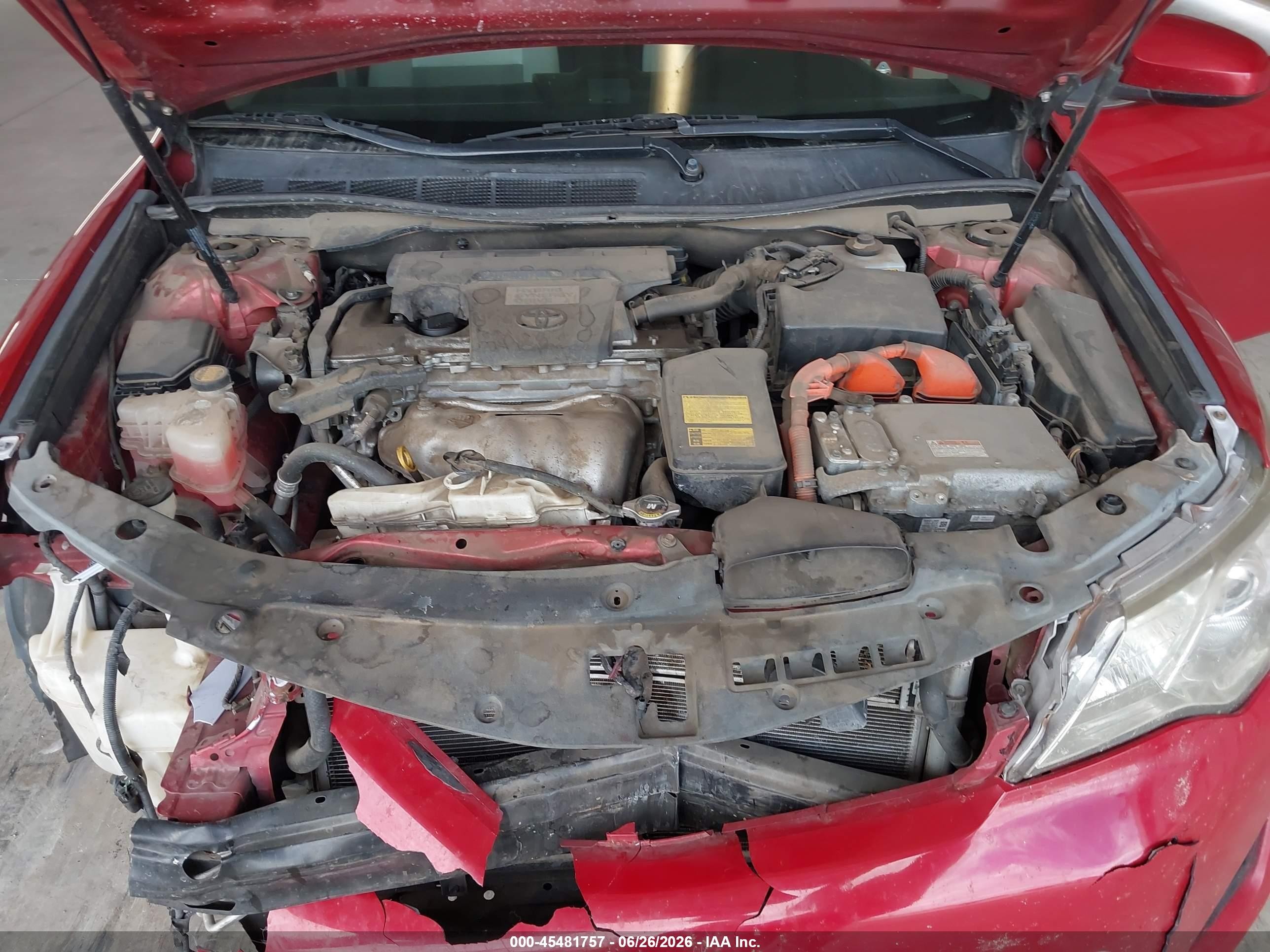 2013 Toyota Camry Hybrid Le Red vin: 4T1BD1FK3DU064426