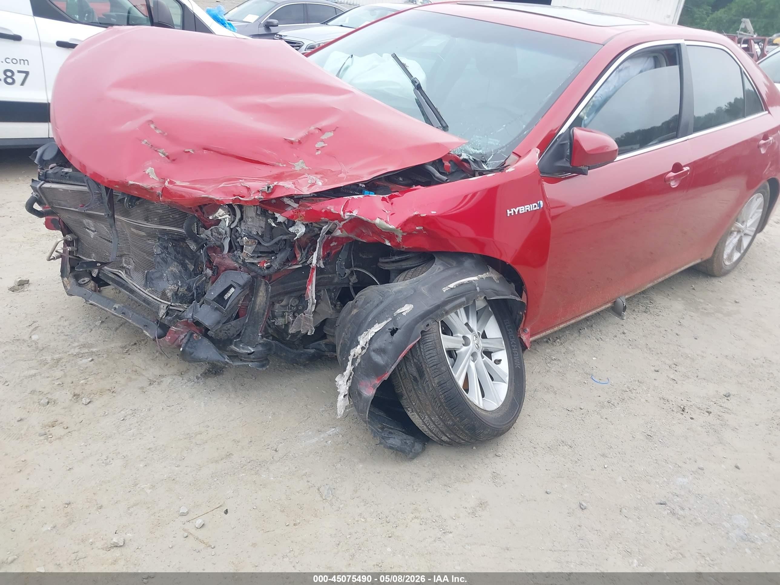 2013 Toyota Camry Hybrid Xle Red vin: 4T1BD1FK3DU071750
