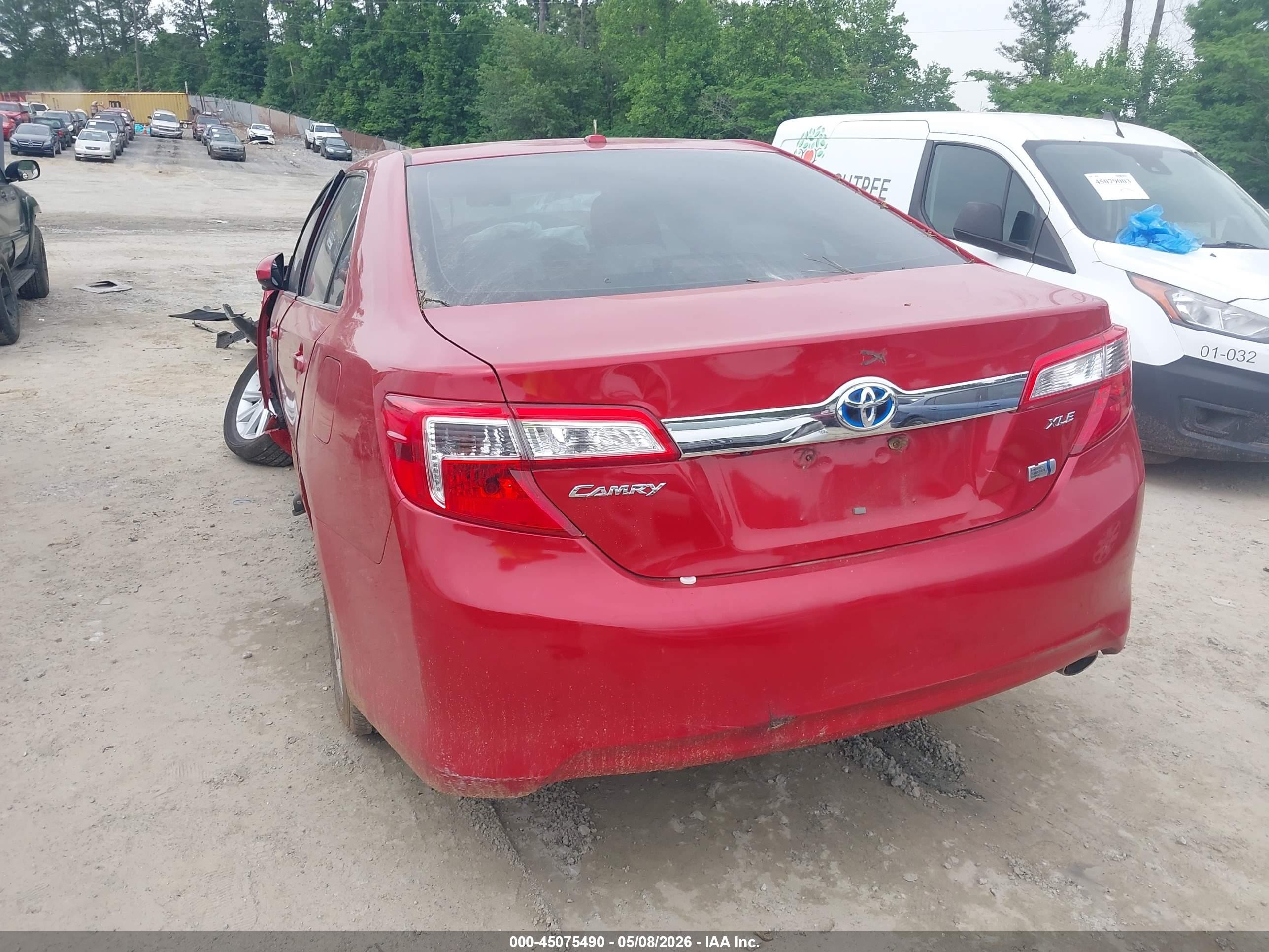 2013 Toyota Camry Hybrid Xle Red vin: 4T1BD1FK3DU071750