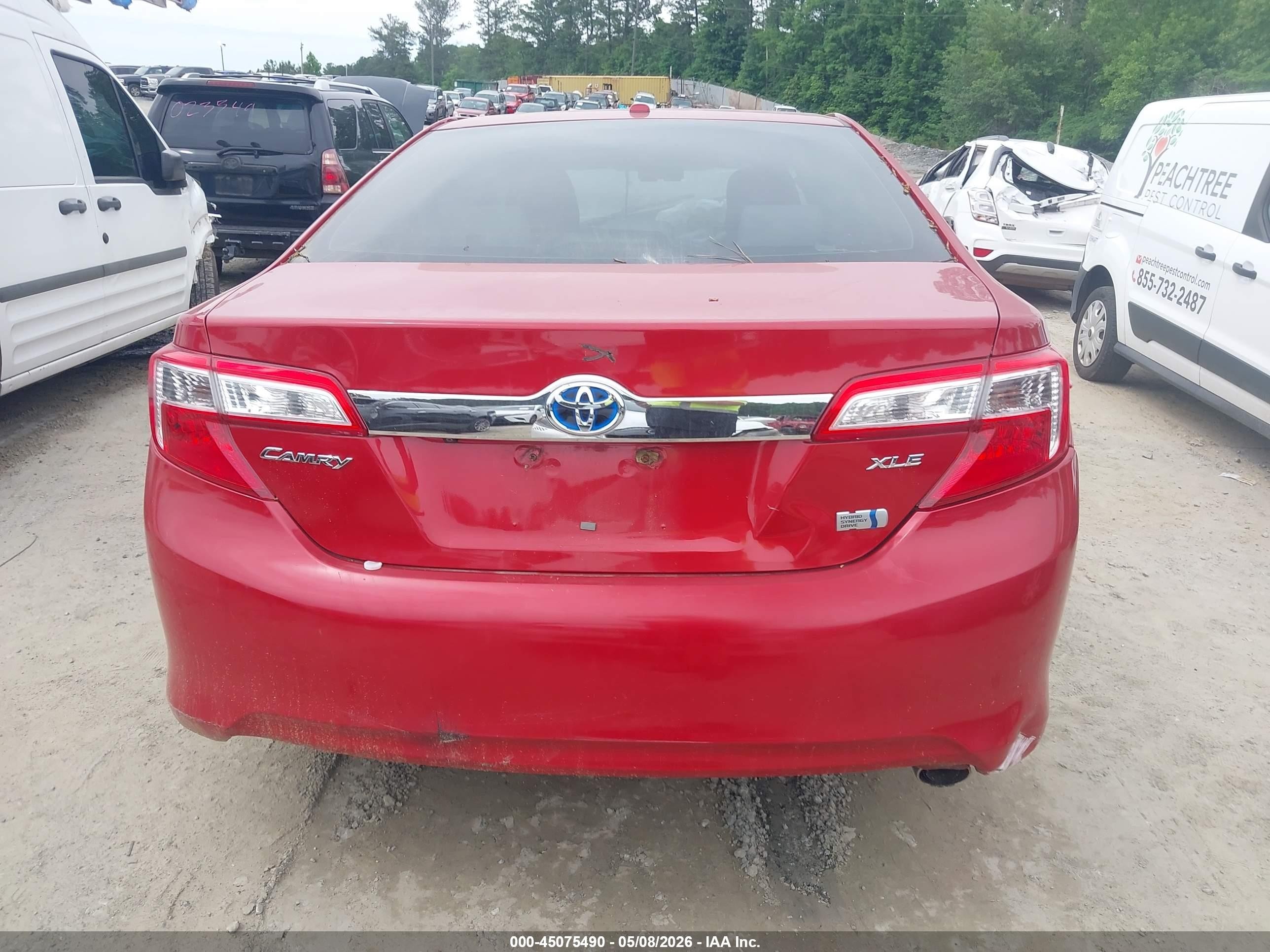 2013 Toyota Camry Hybrid Xle Red vin: 4T1BD1FK3DU071750