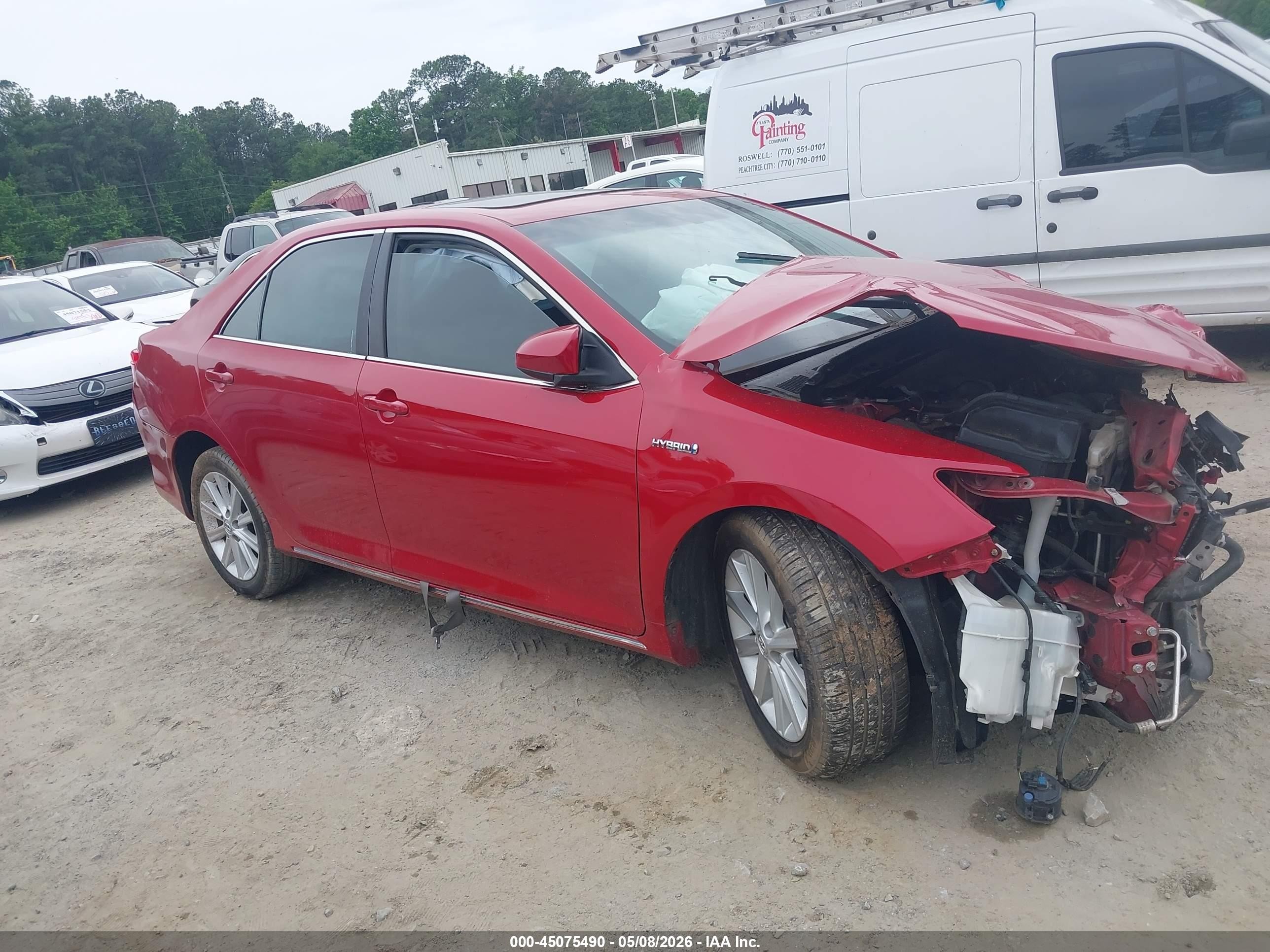 2013 Toyota Camry Hybrid Xle Red vin: 4T1BD1FK3DU071750