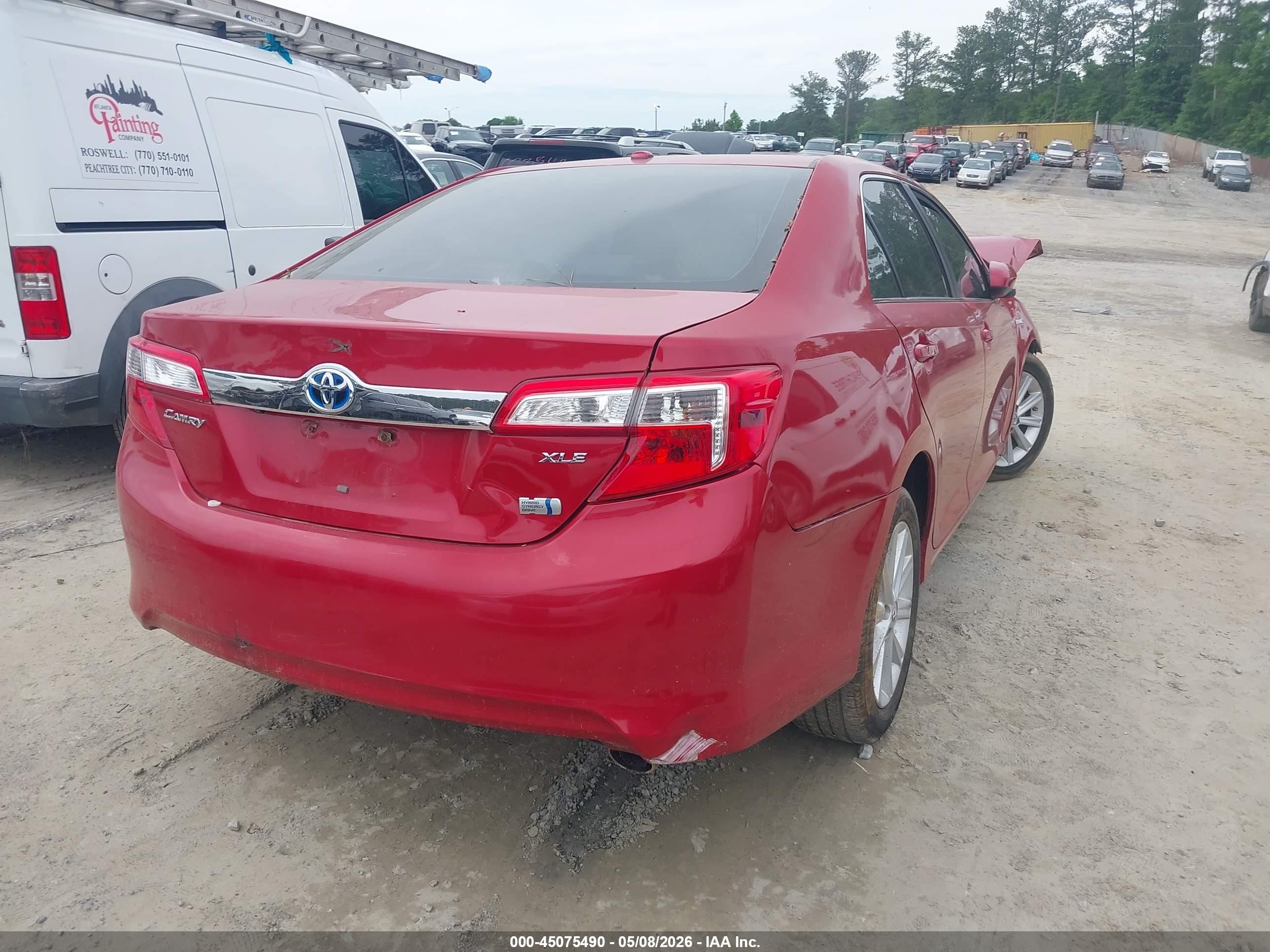 2013 Toyota Camry Hybrid Xle Red vin: 4T1BD1FK3DU071750