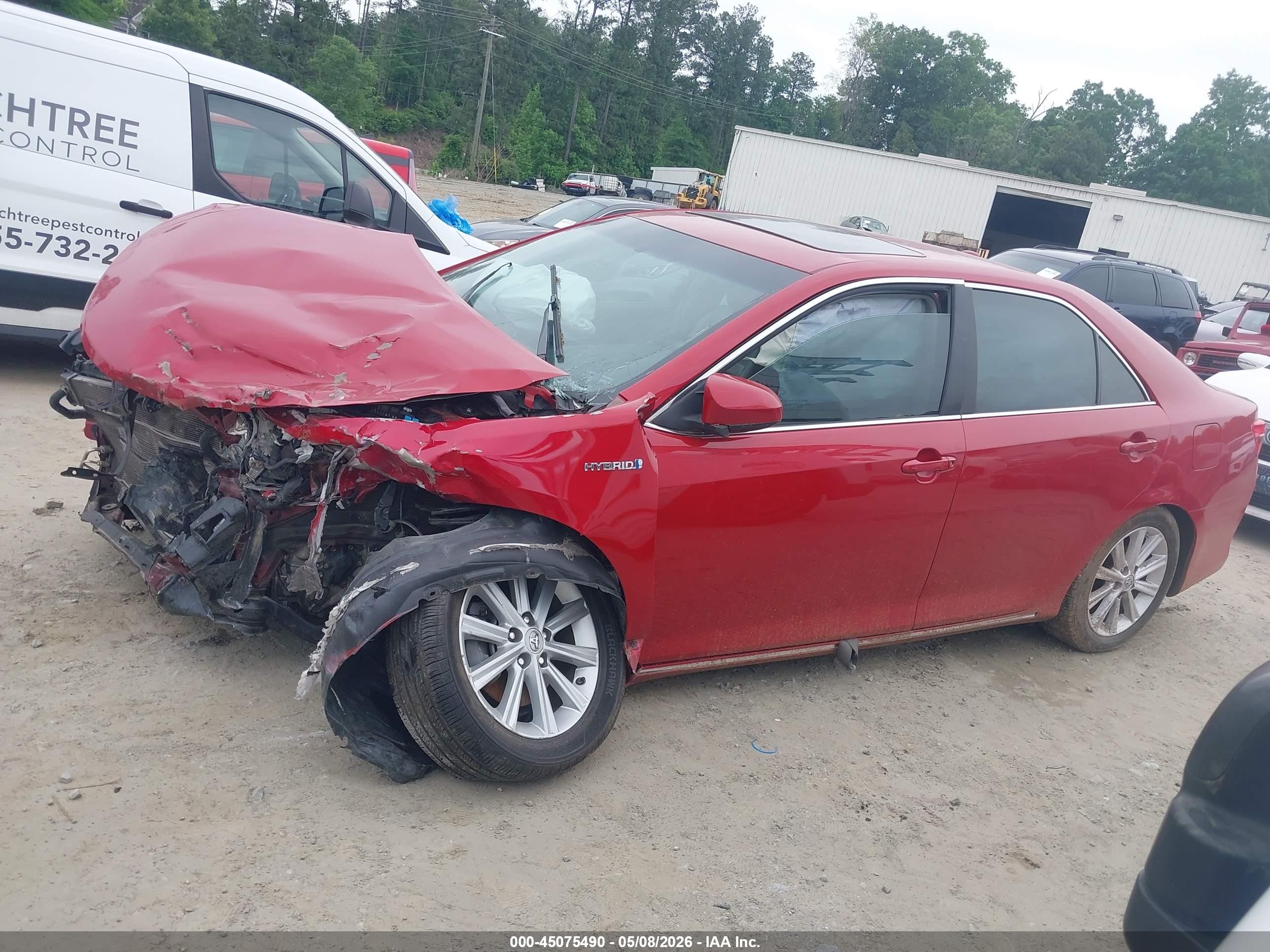 2013 Toyota Camry Hybrid Xle Red vin: 4T1BD1FK3DU071750