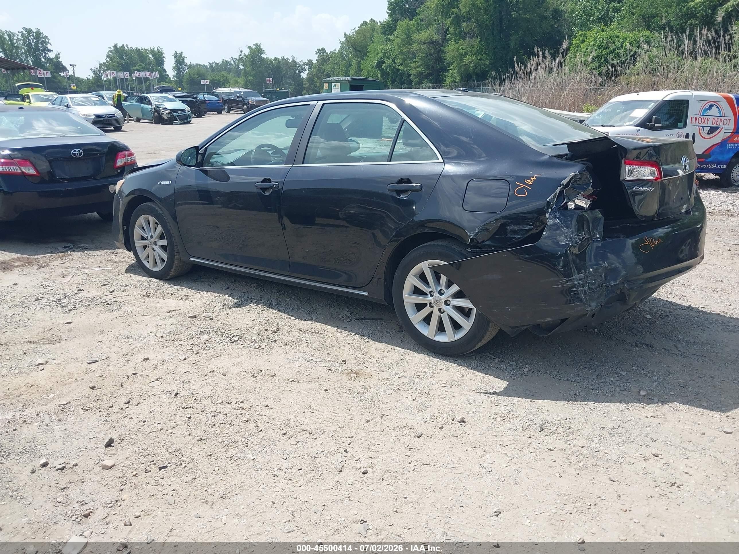 2013 Toyota Camry Hybrid Xle Black vin: 4T1BD1FK3DU072896