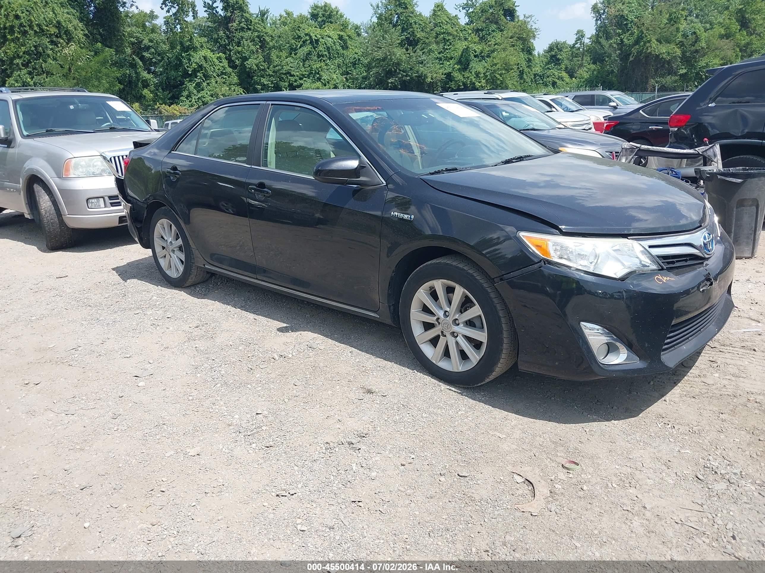 2013 Toyota Camry Hybrid Xle Black vin: 4T1BD1FK3DU072896