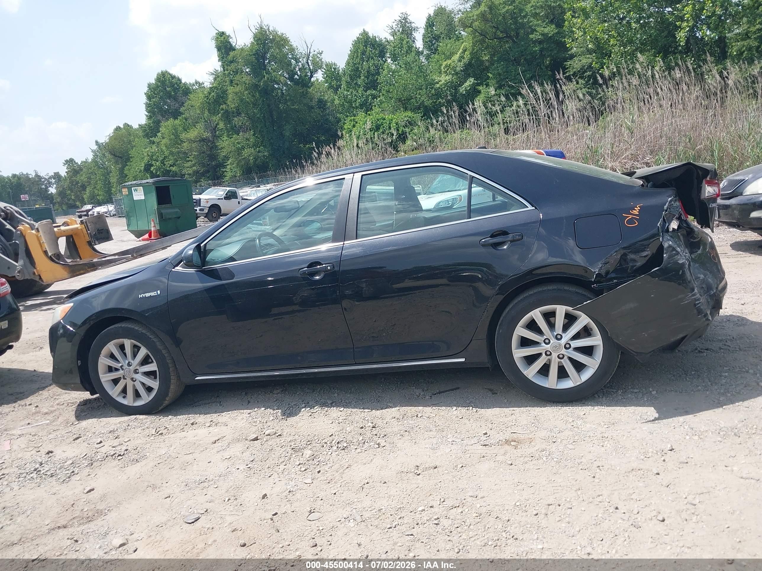 2013 Toyota Camry Hybrid Xle Black vin: 4T1BD1FK3DU072896