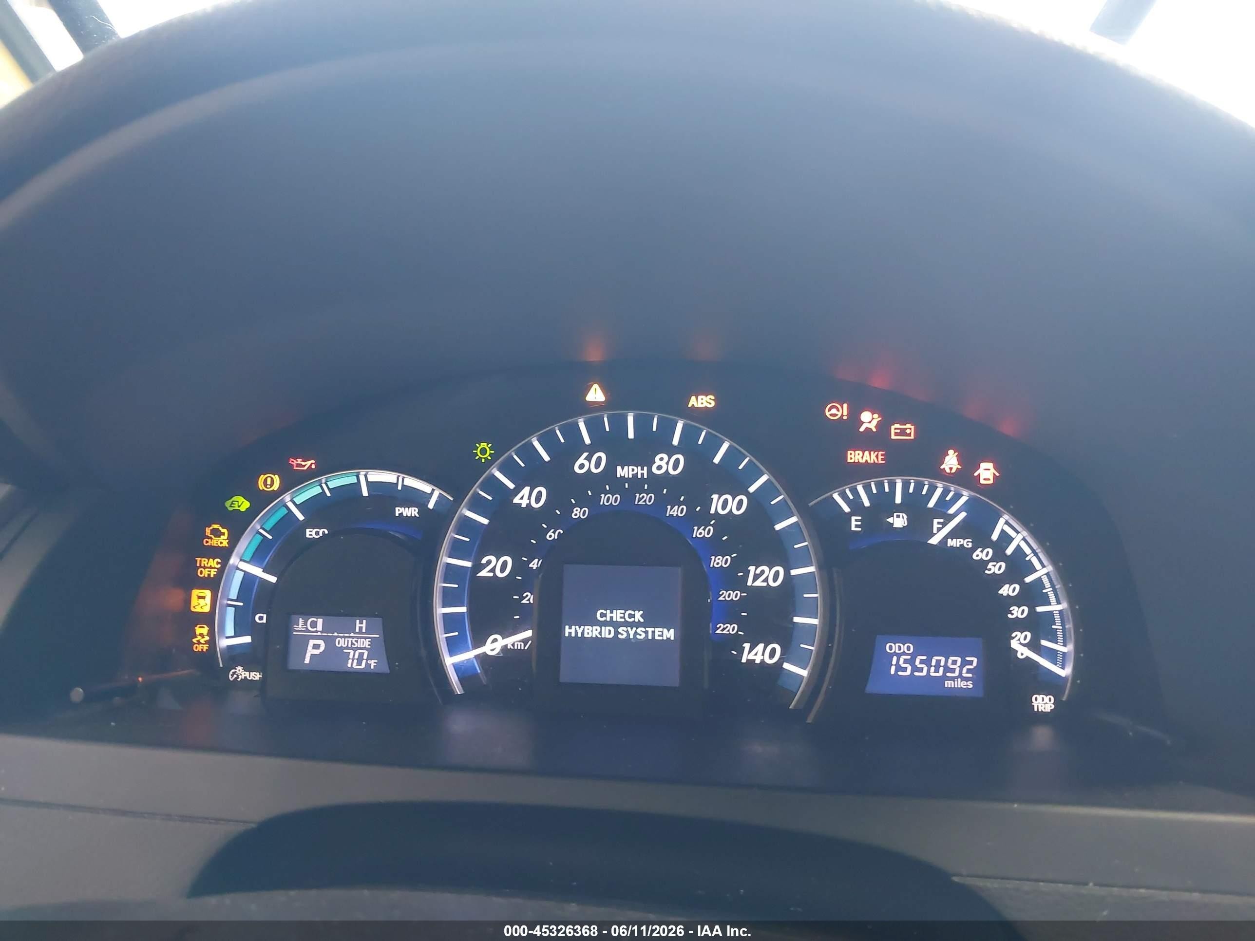 2013 Toyota Camry Hybrid Xle Black vin: 4T1BD1FK3DU093599