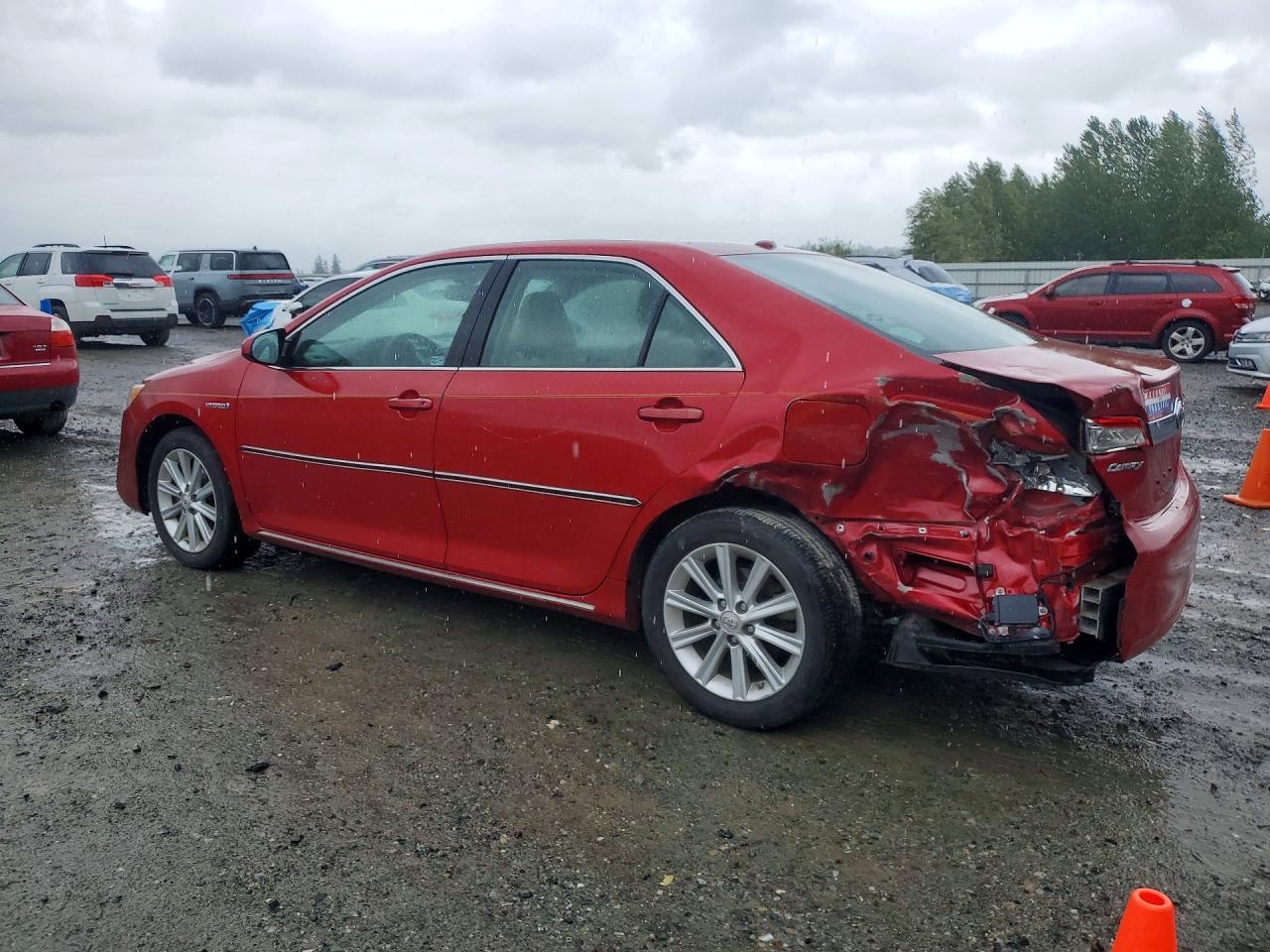 2014 Toyota Camry Hybrid Xle Red vin: 4T1BD1FK3EU111309