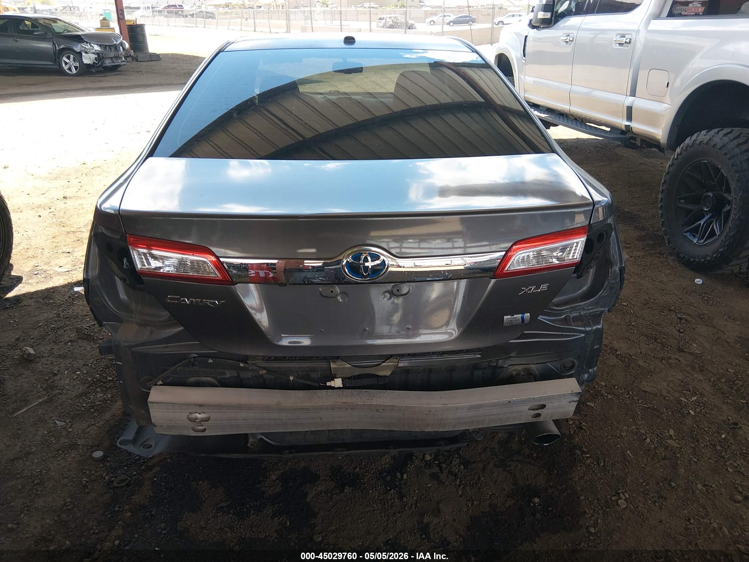 2014 Toyota Camry Hybrid Xle Gray vin: 4T1BD1FK3EU118518