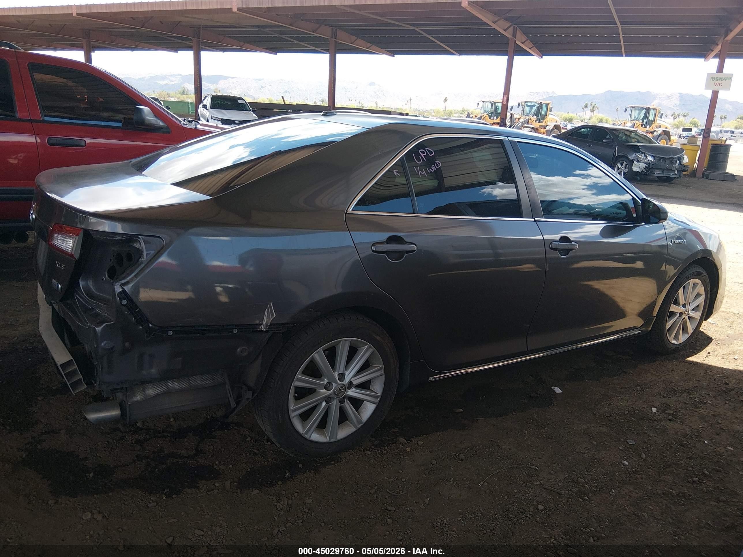 2014 Toyota Camry Hybrid Xle Gray vin: 4T1BD1FK3EU118518