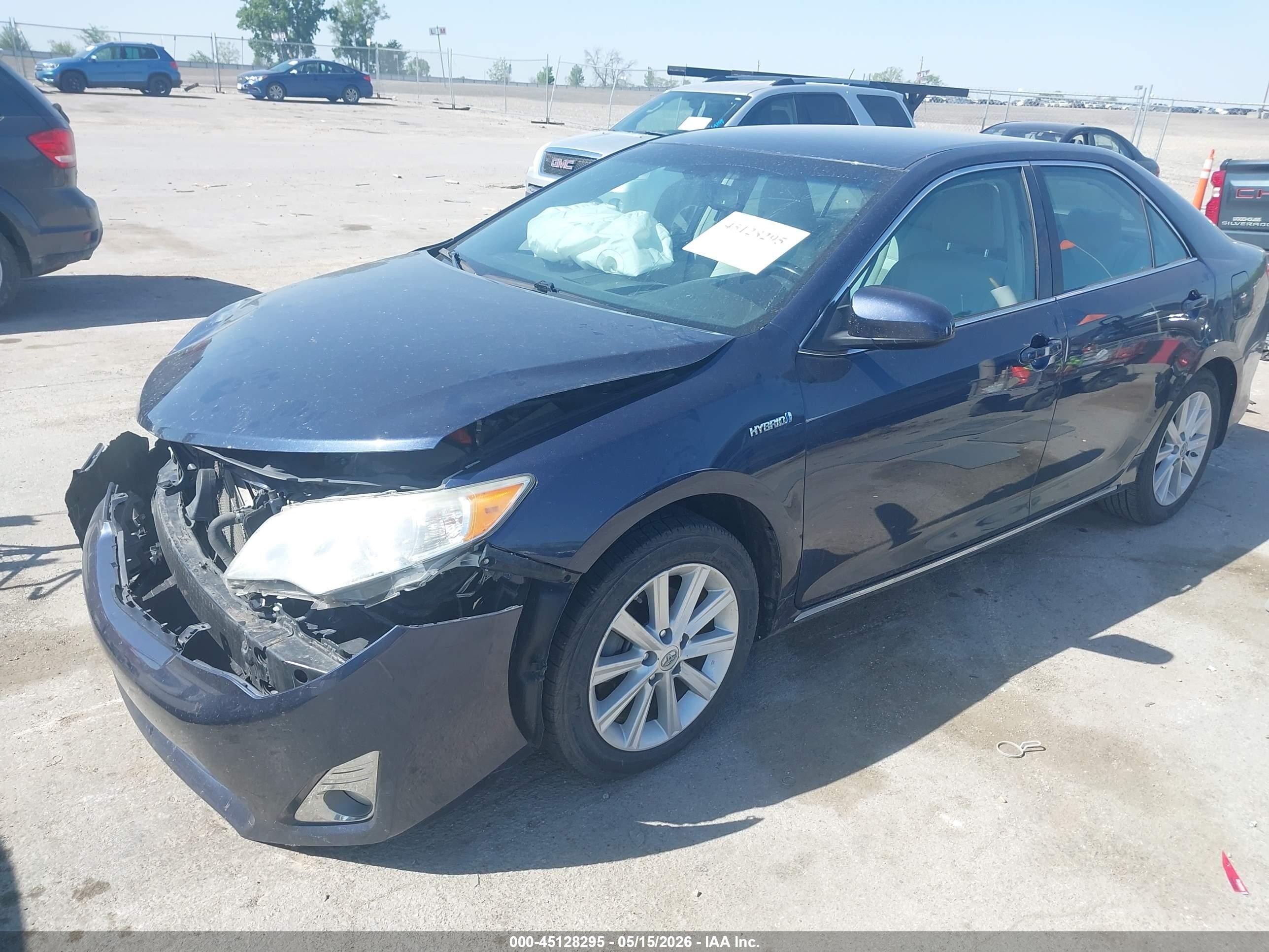 2014 Toyota Camry Hybrid Xle Blue vin: 4T1BD1FK3EU122312