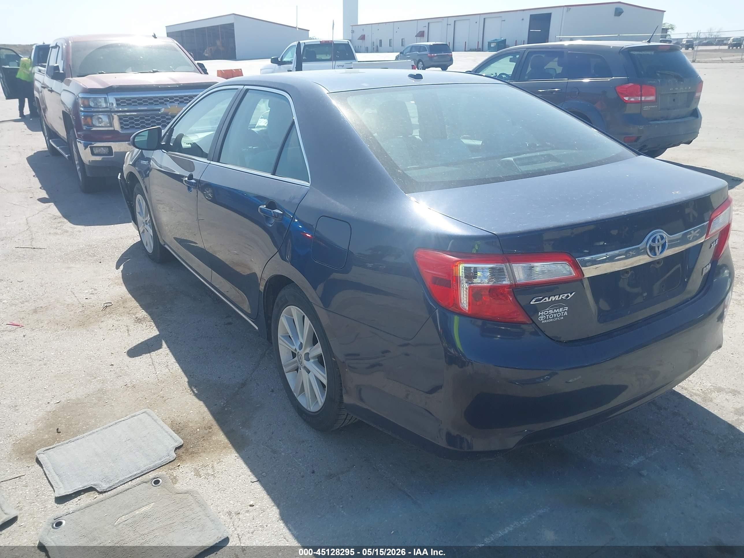 2014 Toyota Camry Hybrid Xle Blue vin: 4T1BD1FK3EU122312