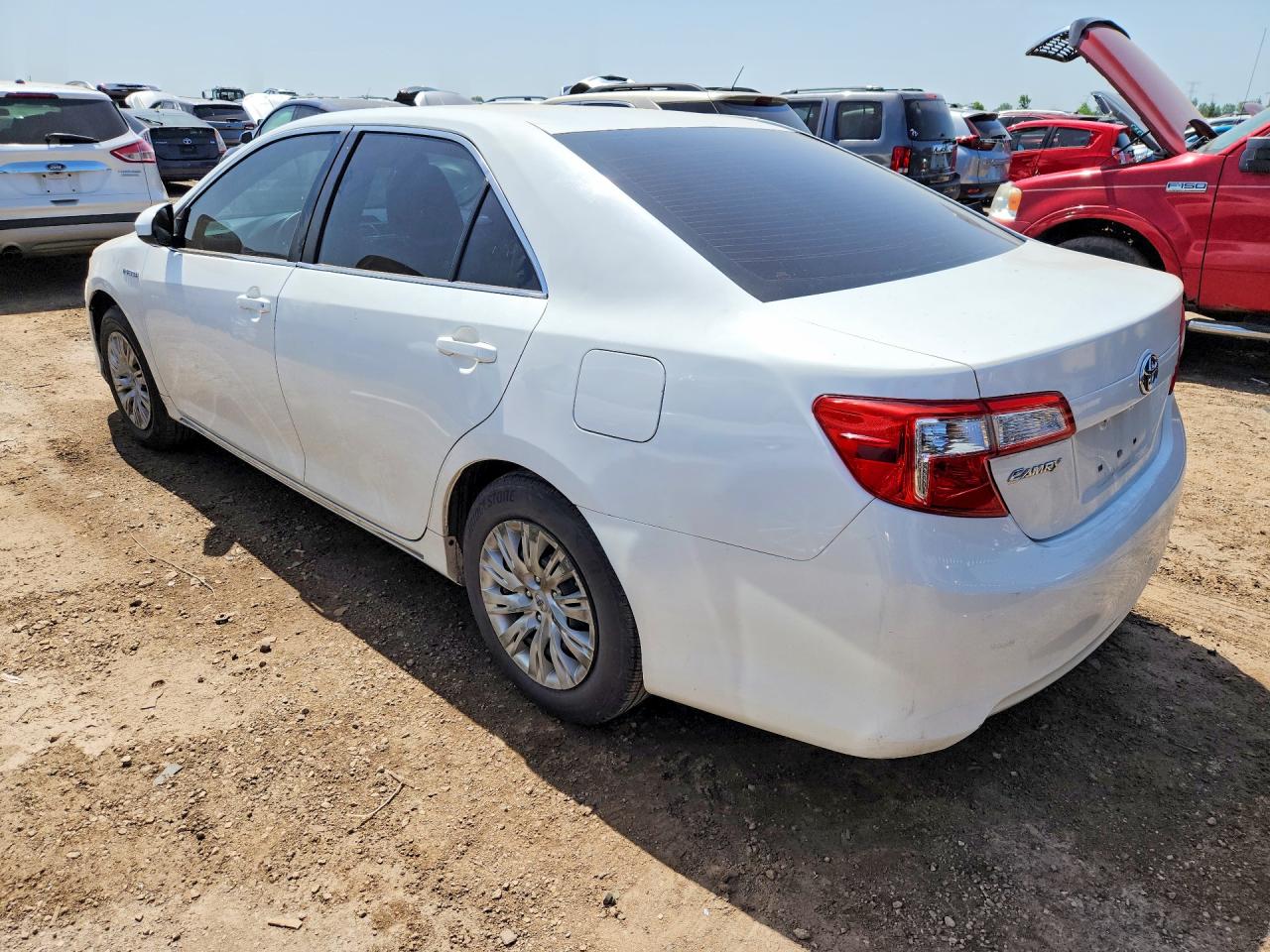 2014 Toyota Camry Hybrid Le White vin: 4T1BD1FK3EU128448