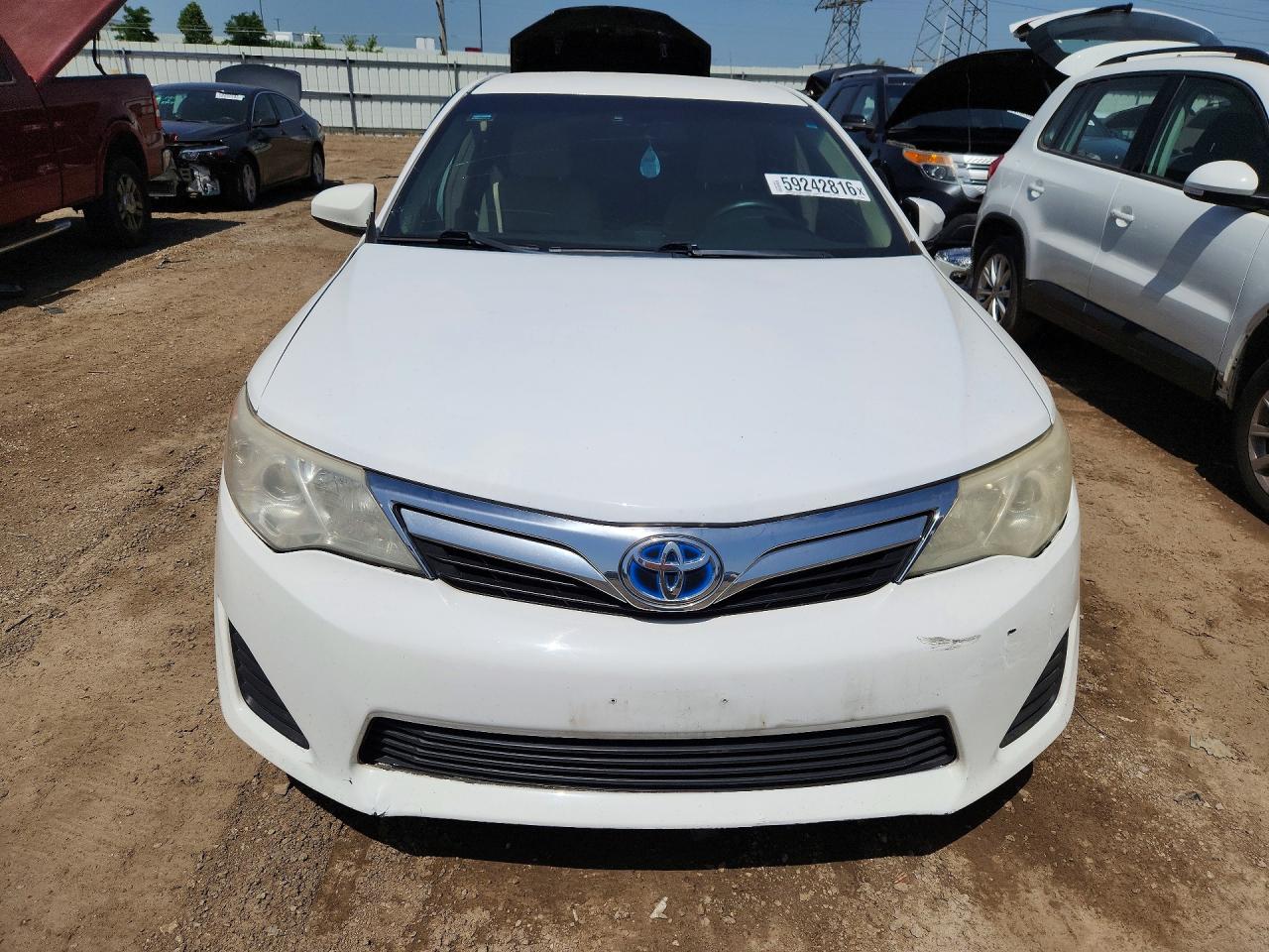 2014 Toyota Camry Hybrid Le White vin: 4T1BD1FK3EU128448