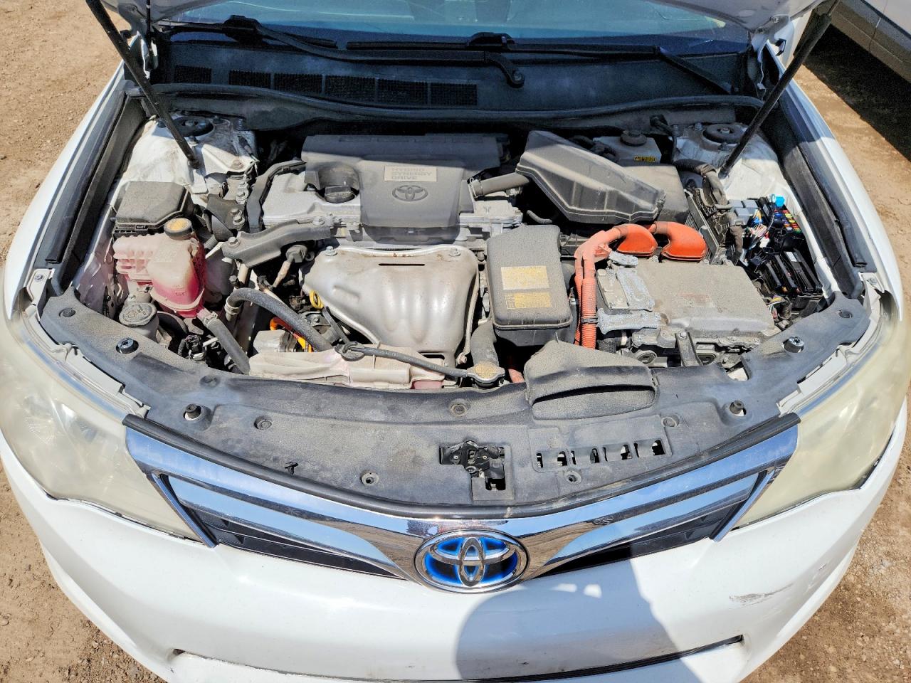 2014 Toyota Camry Hybrid Le White vin: 4T1BD1FK3EU128448