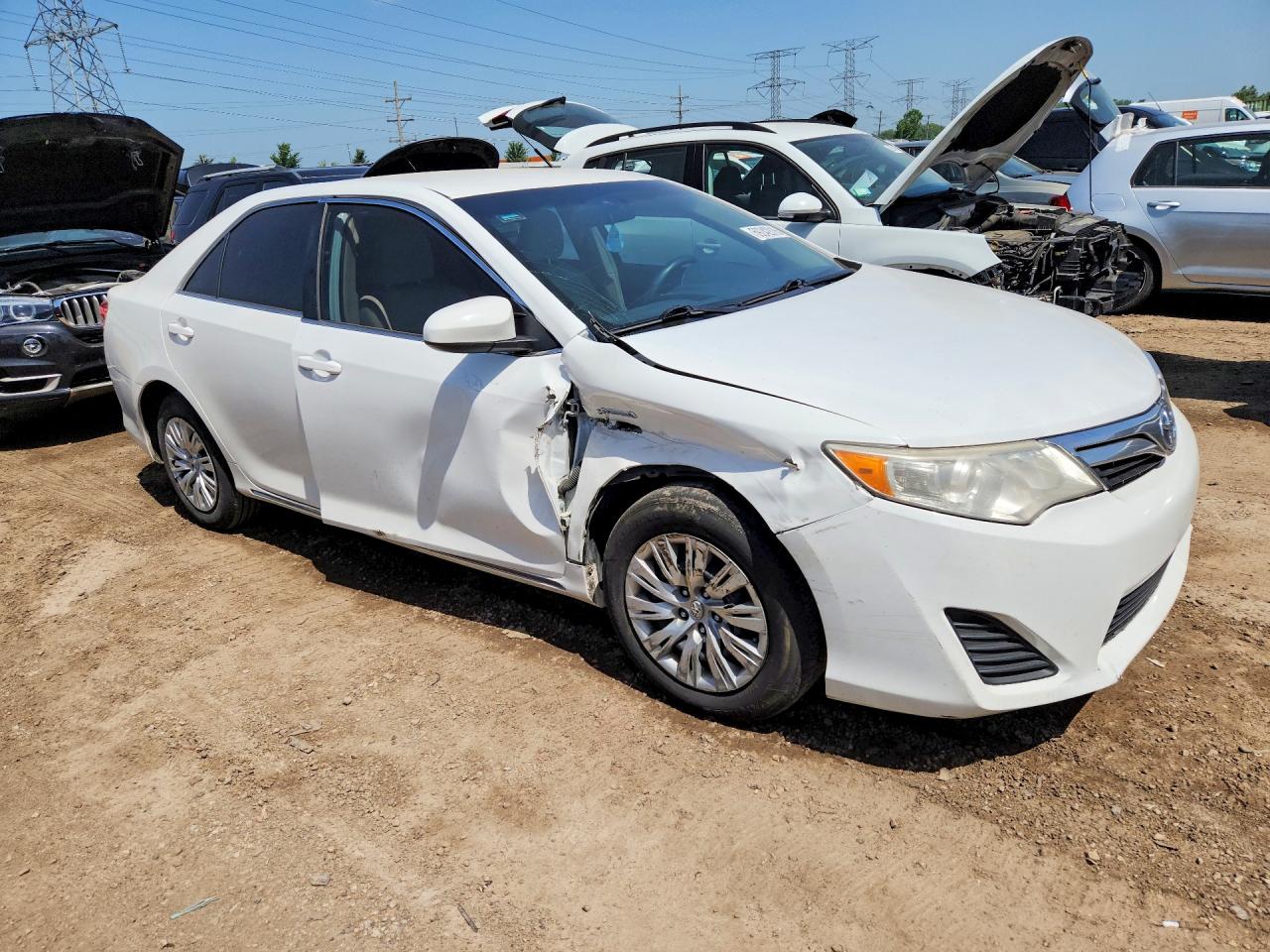 2014 Toyota Camry Hybrid Le White vin: 4T1BD1FK3EU128448
