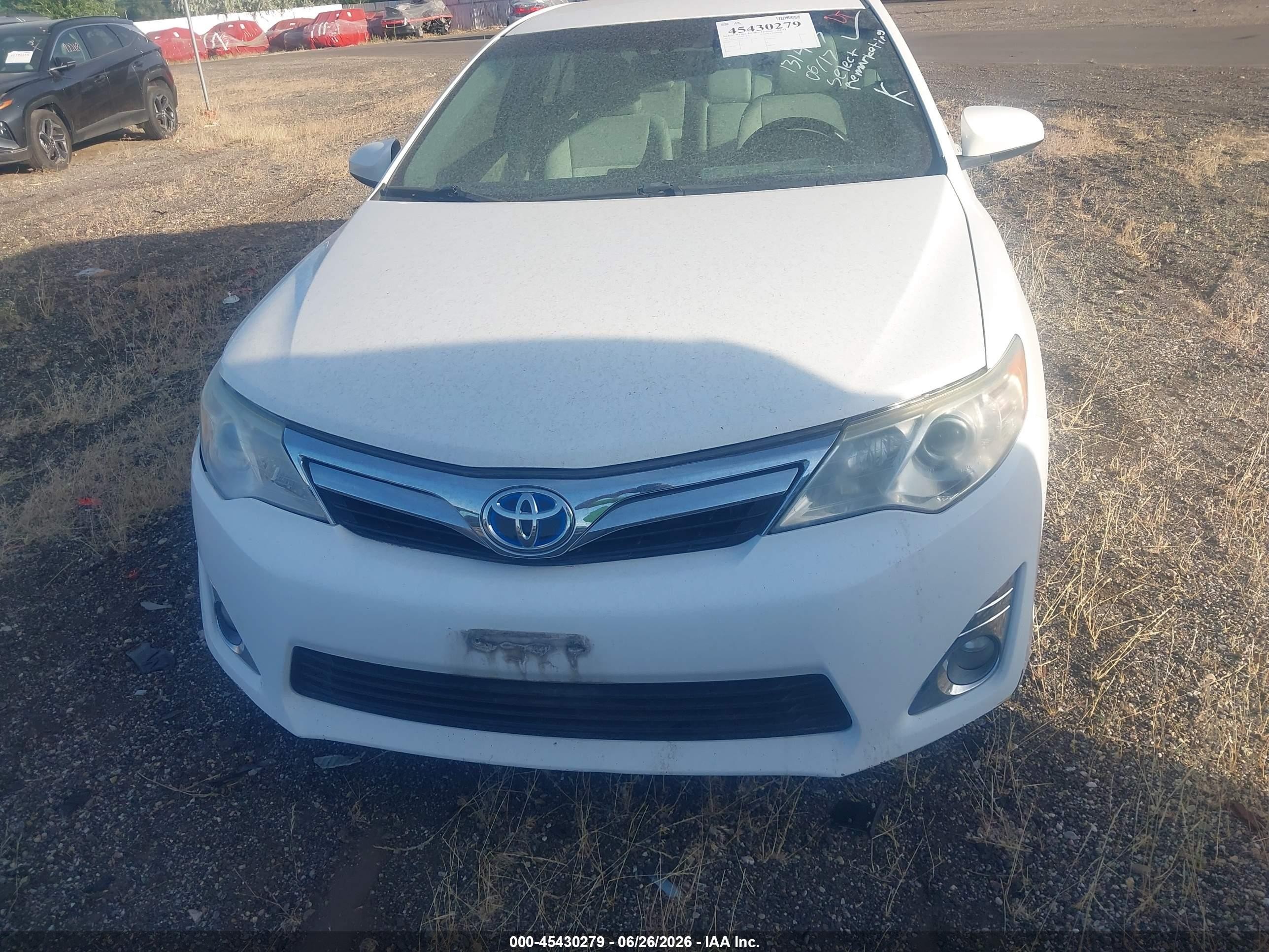 2014 Toyota Camry Hybrid Xle White vin: 4T1BD1FK3EU131477