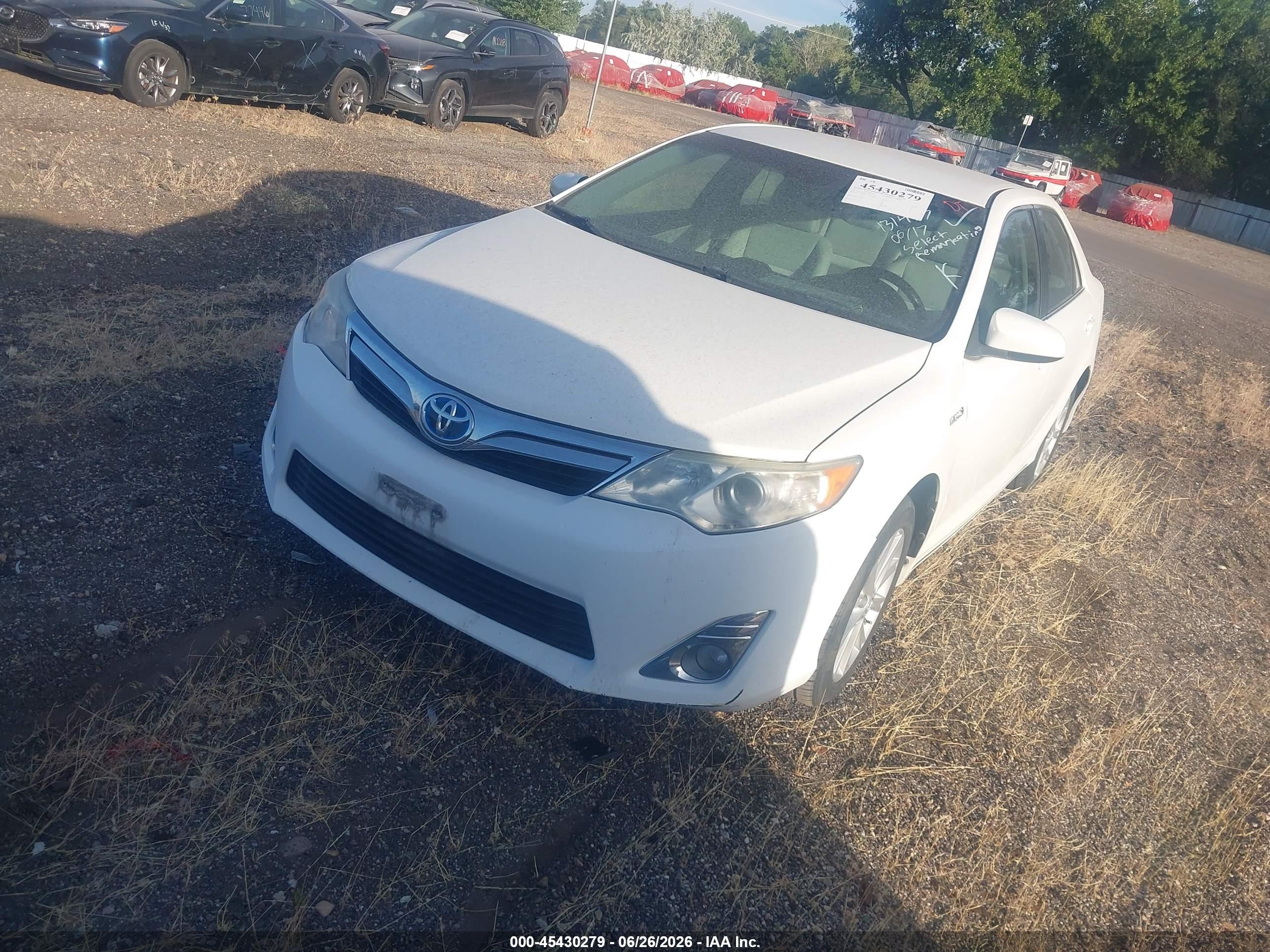 2014 Toyota Camry Hybrid Xle White vin: 4T1BD1FK3EU131477