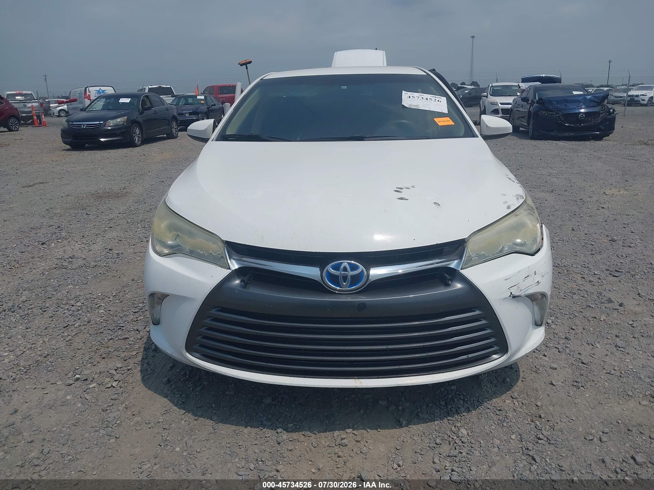 2015 Toyota Camry Hybrid Le White vin: 4T1BD1FK3FU147390